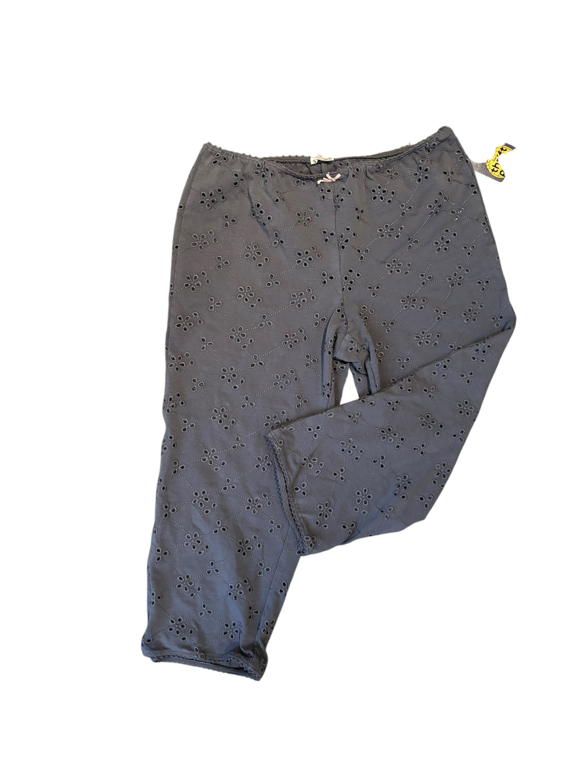 grey free people eyelet capri leggings, s