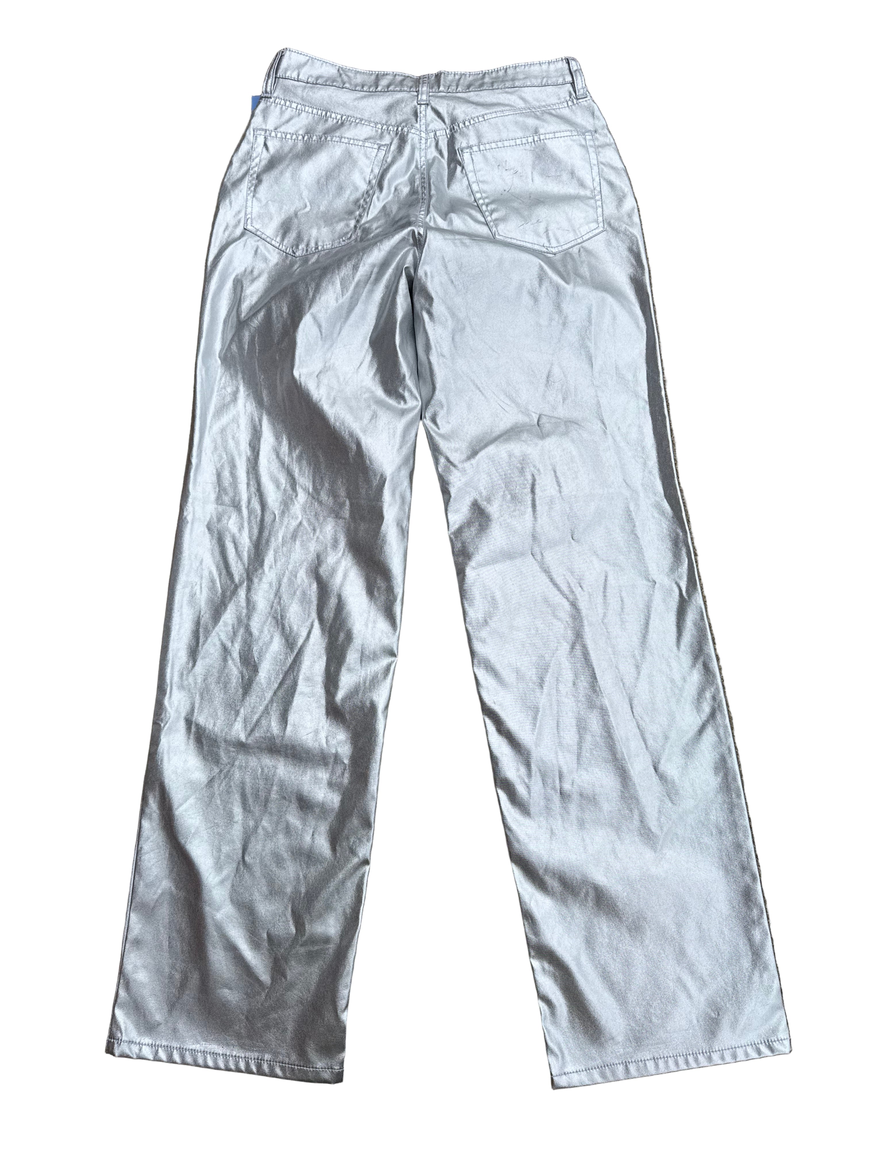 Silver H&M Shiny pants, 6