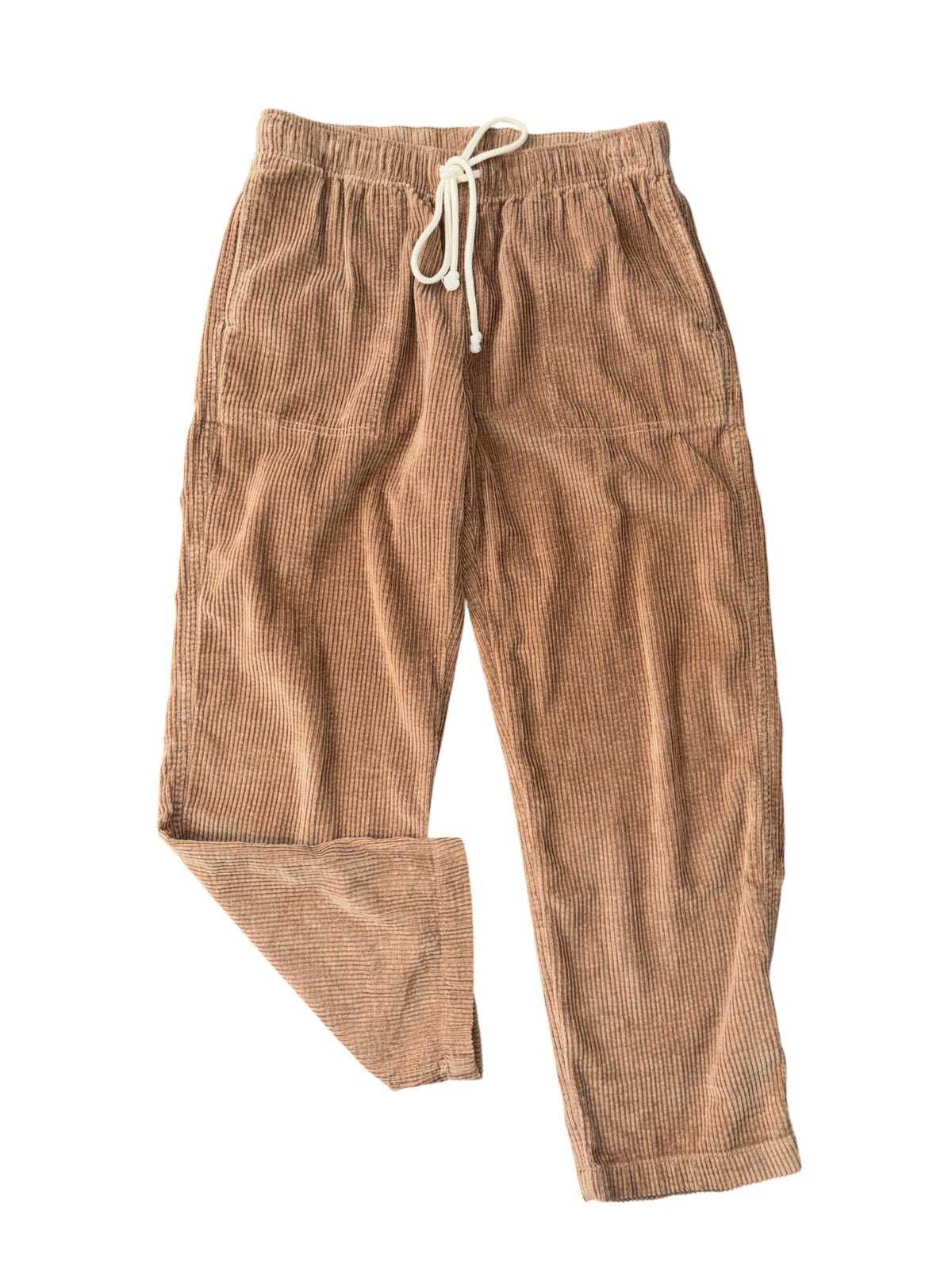 tan aerie cord drawstring pant, s