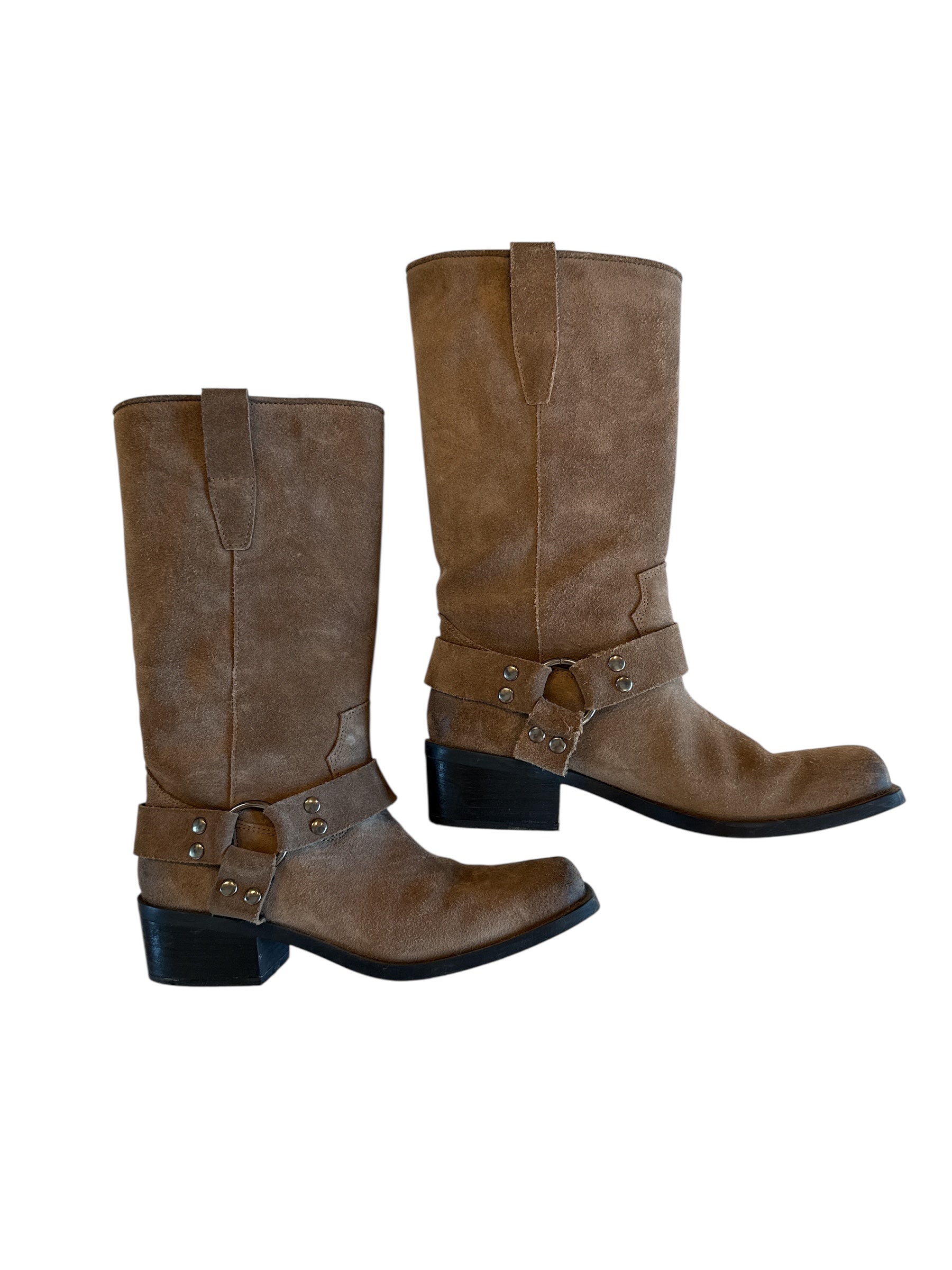 Brown Steve Madden Suede buckle boot, 7.5