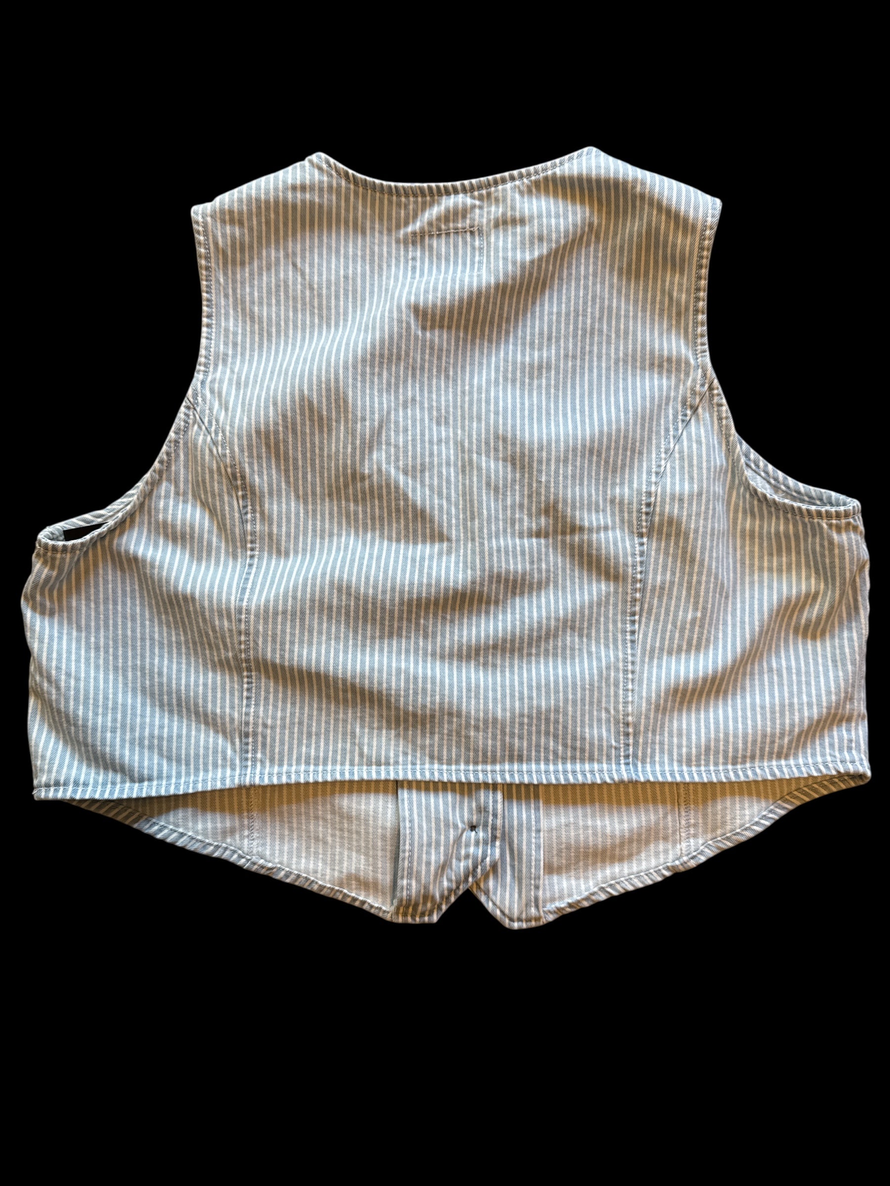 blue white old navy nwt pinstripe vest, xl