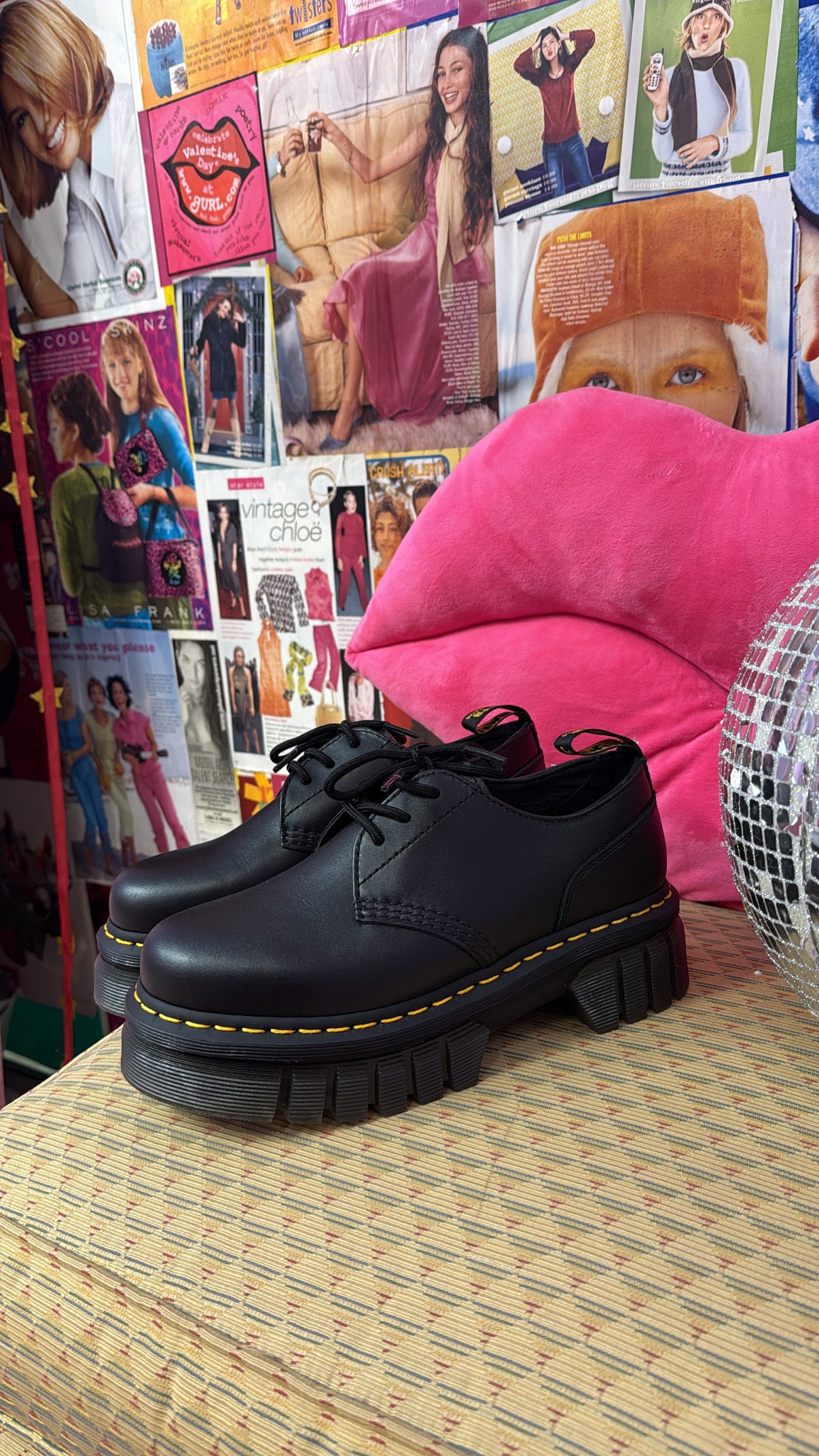 Black Dr marten Chunky platform oxford, 8