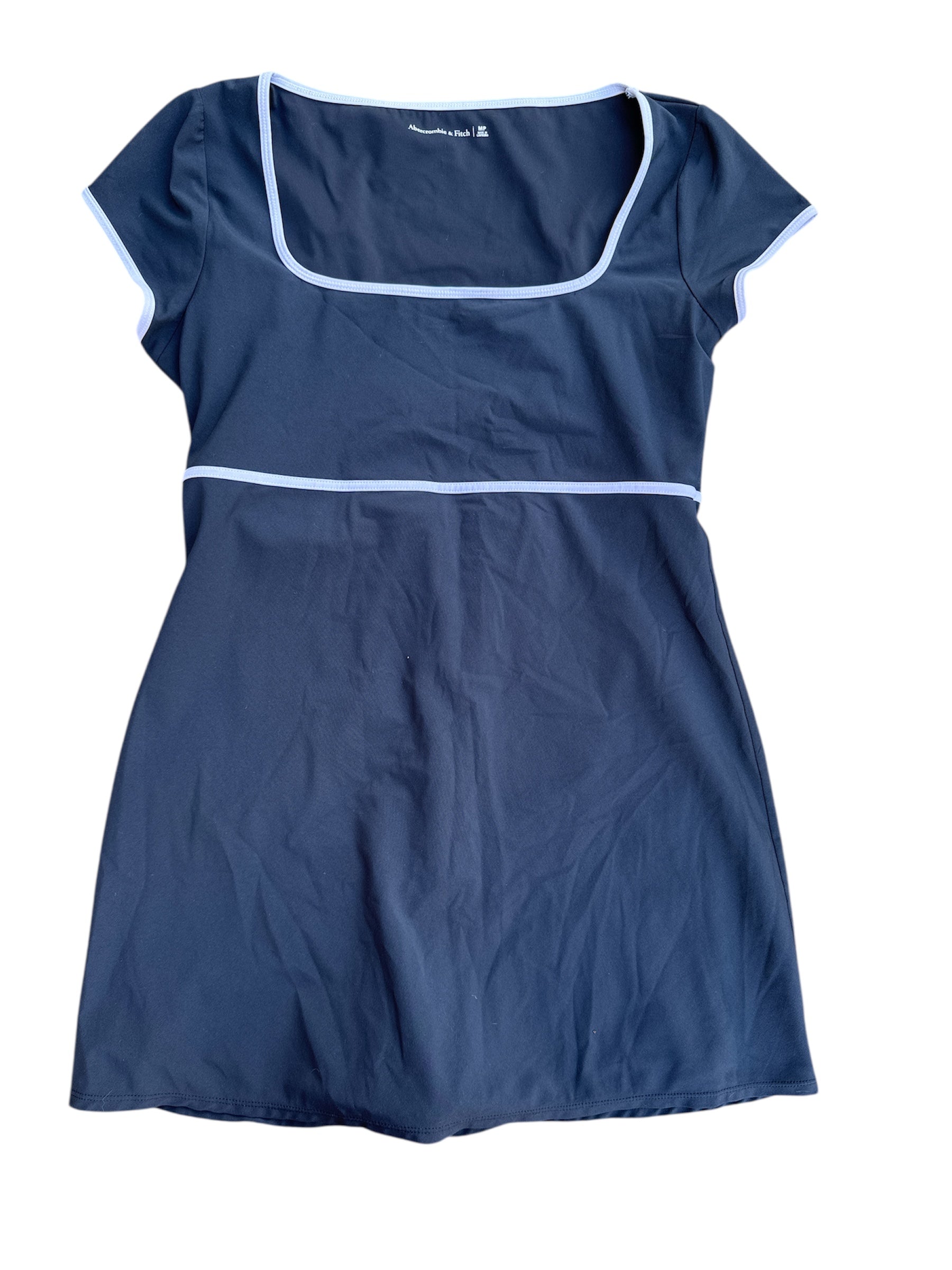 navy white Abercrombie mini A line dress
