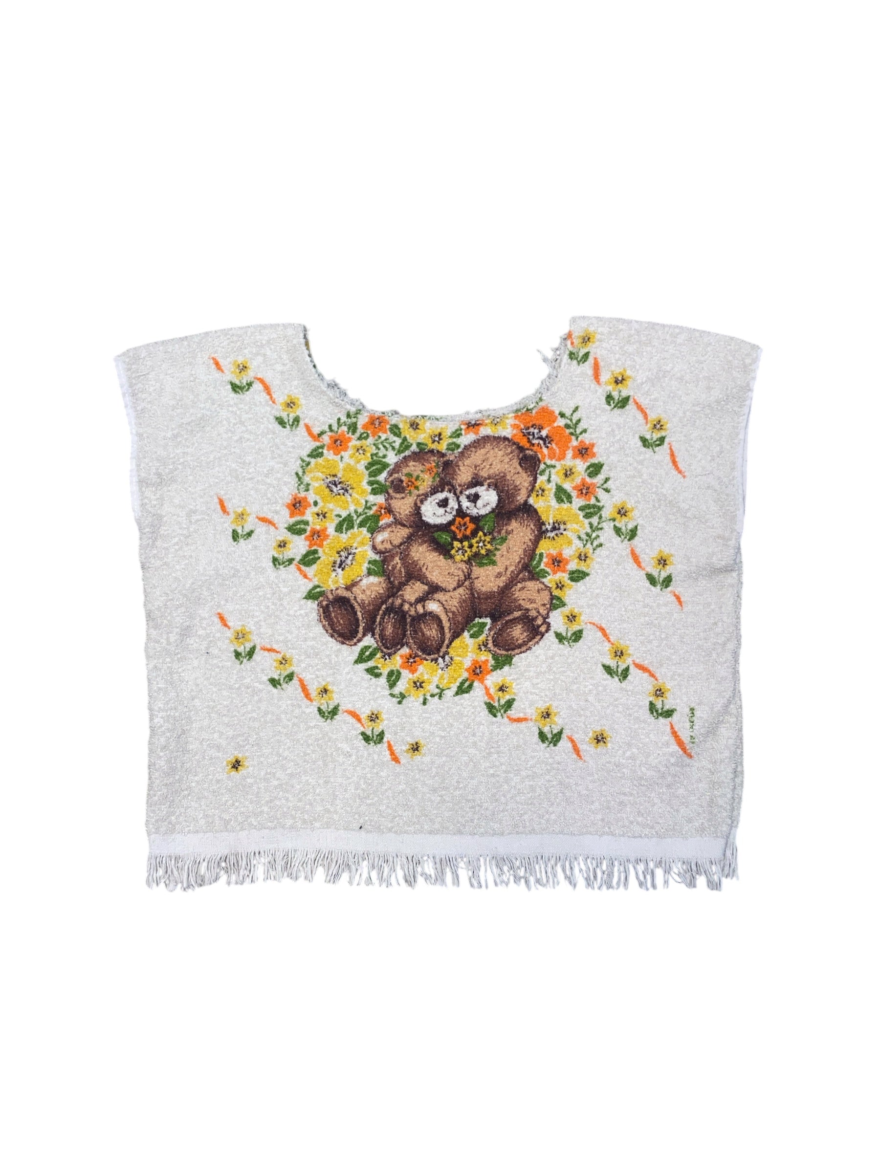 Tan orange  Teddy towel tank, XL