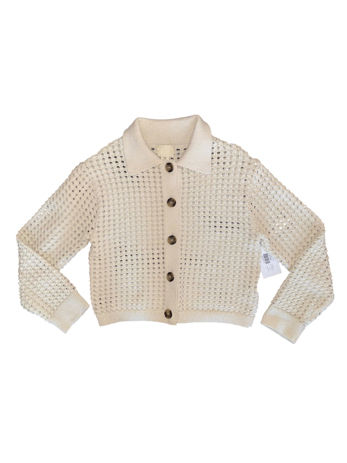 cream hm crochet knit cardigan, XS