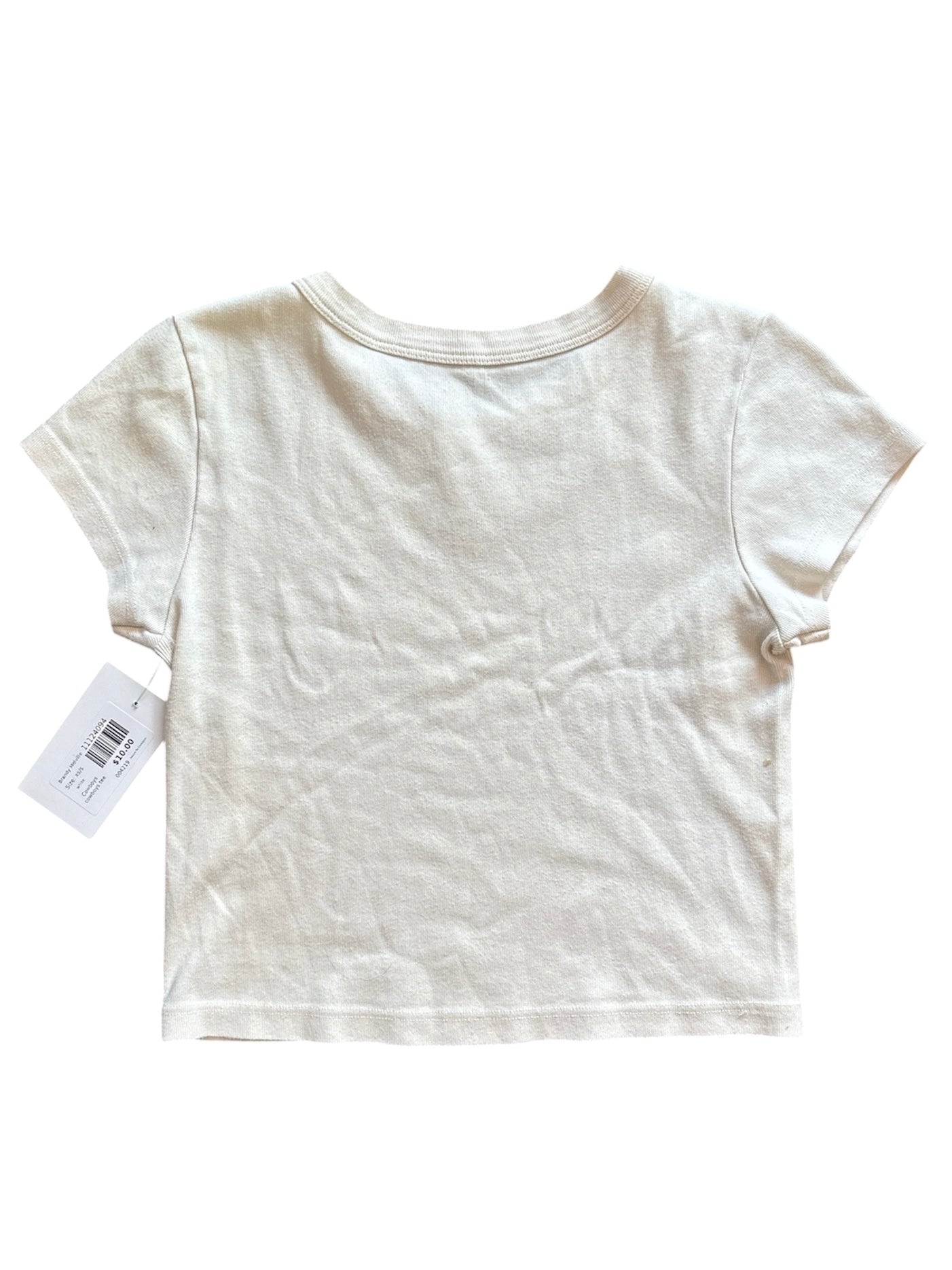 white Brandy Melville Cowboys cowboys tee, xs/s