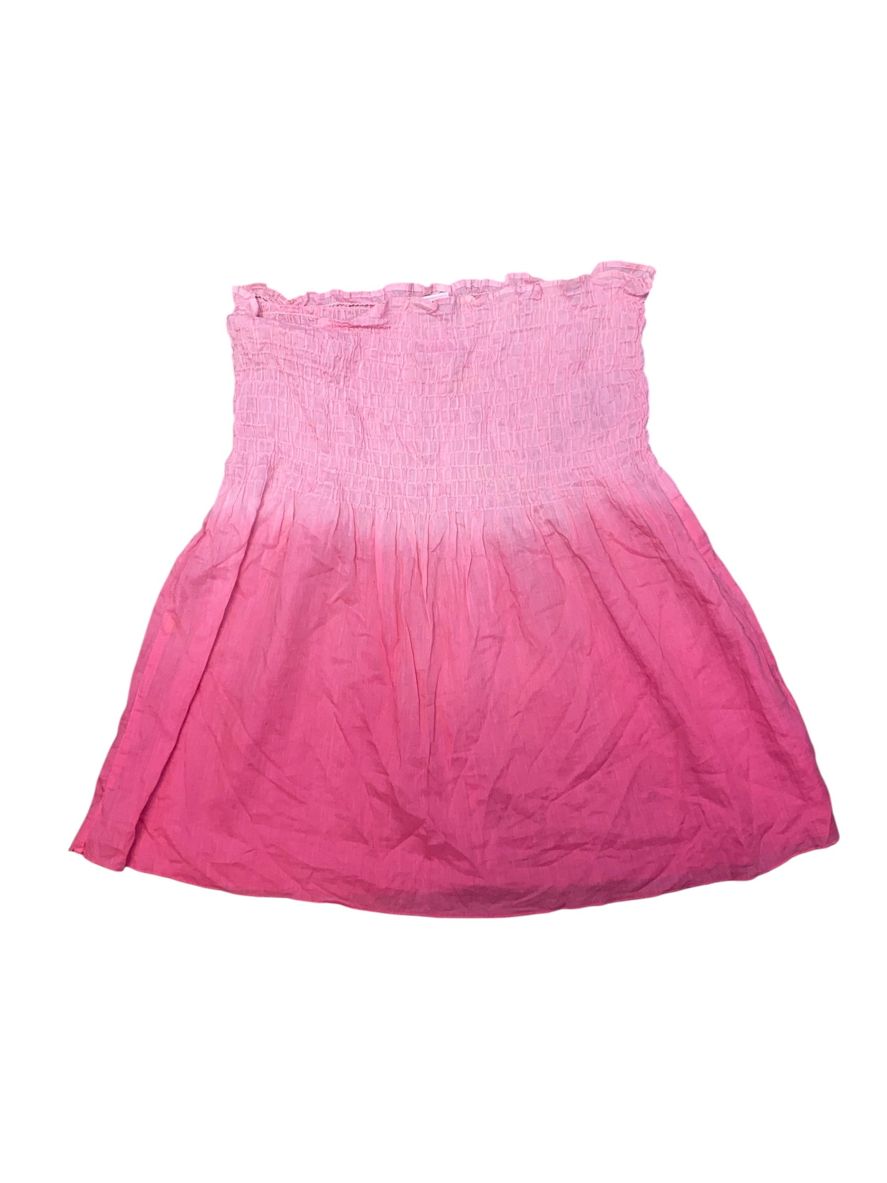 pink too hot smocked ombre strapless baby doll, XL