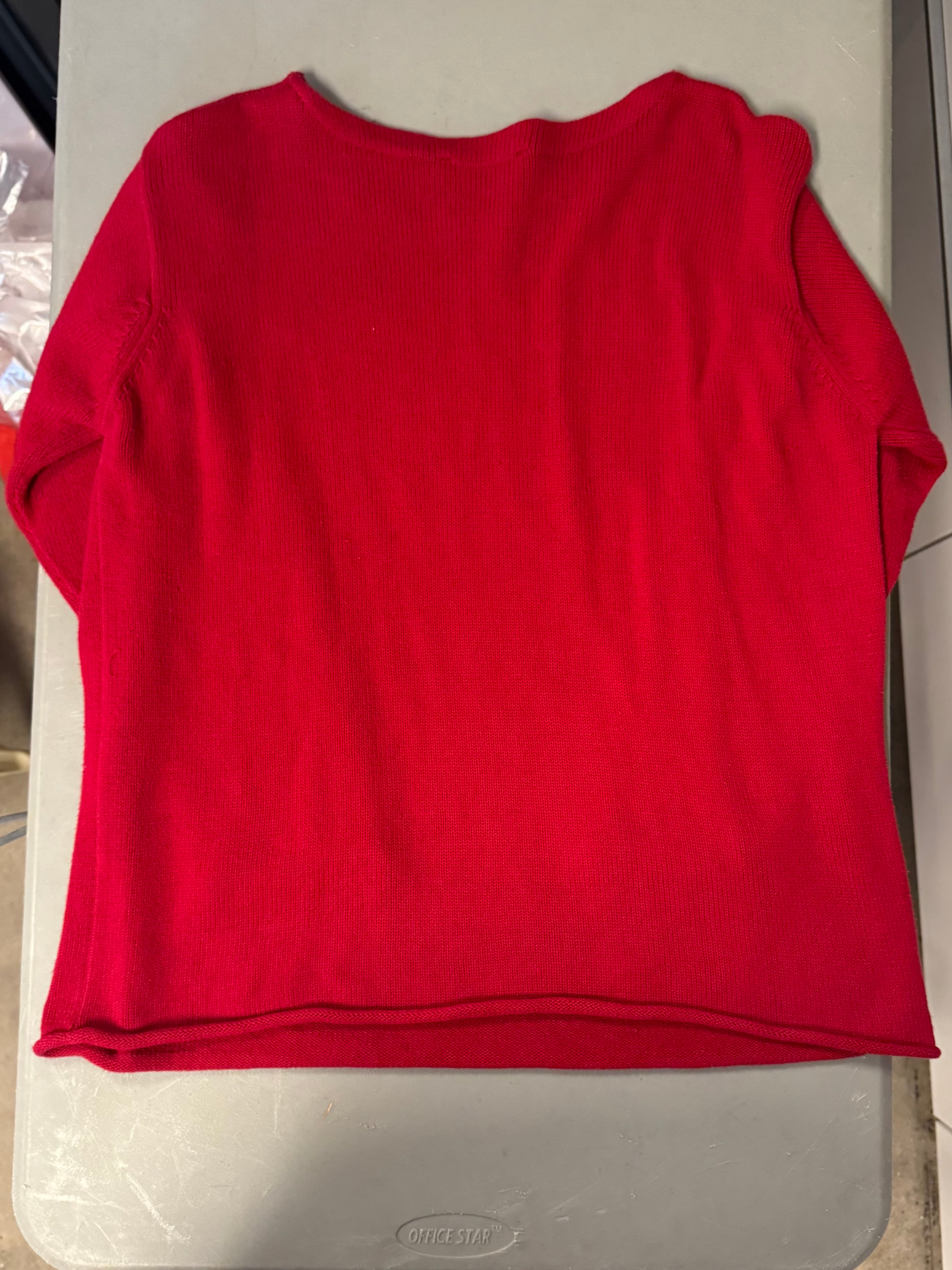 red white blue Norton studio star sweater, L