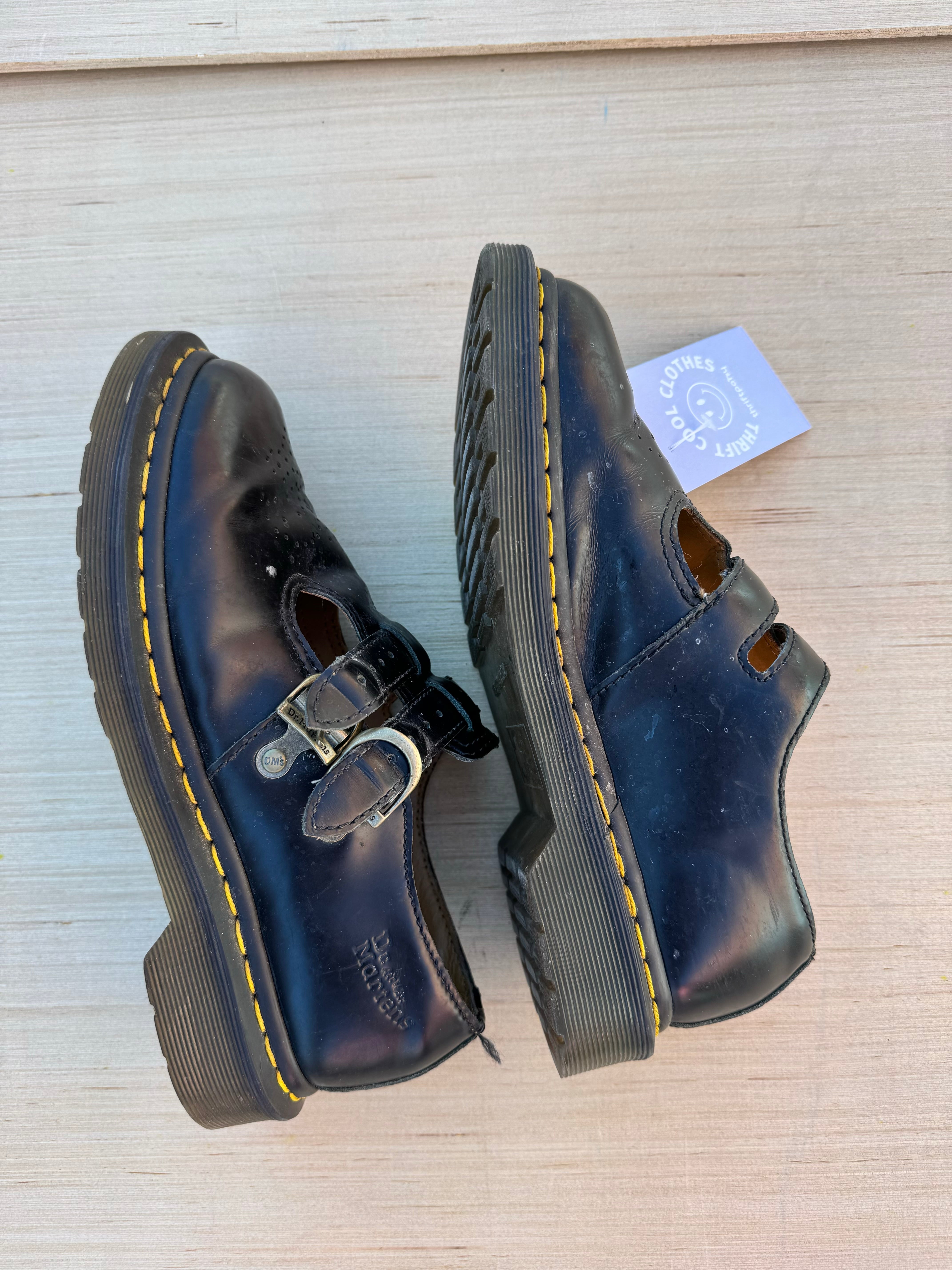 Black Dr Marten Leather Maryjane, 7