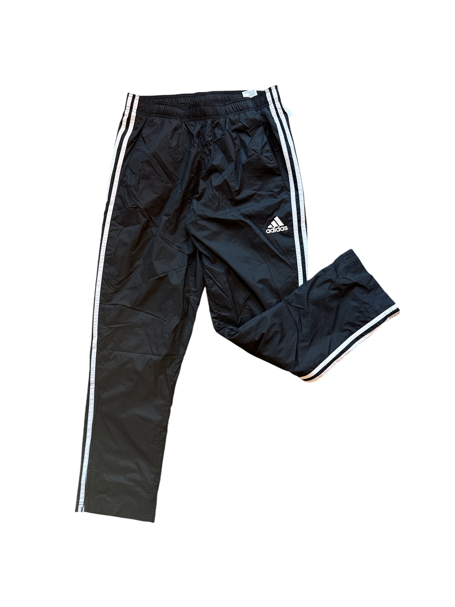 black adidas windbreaker pants, m
