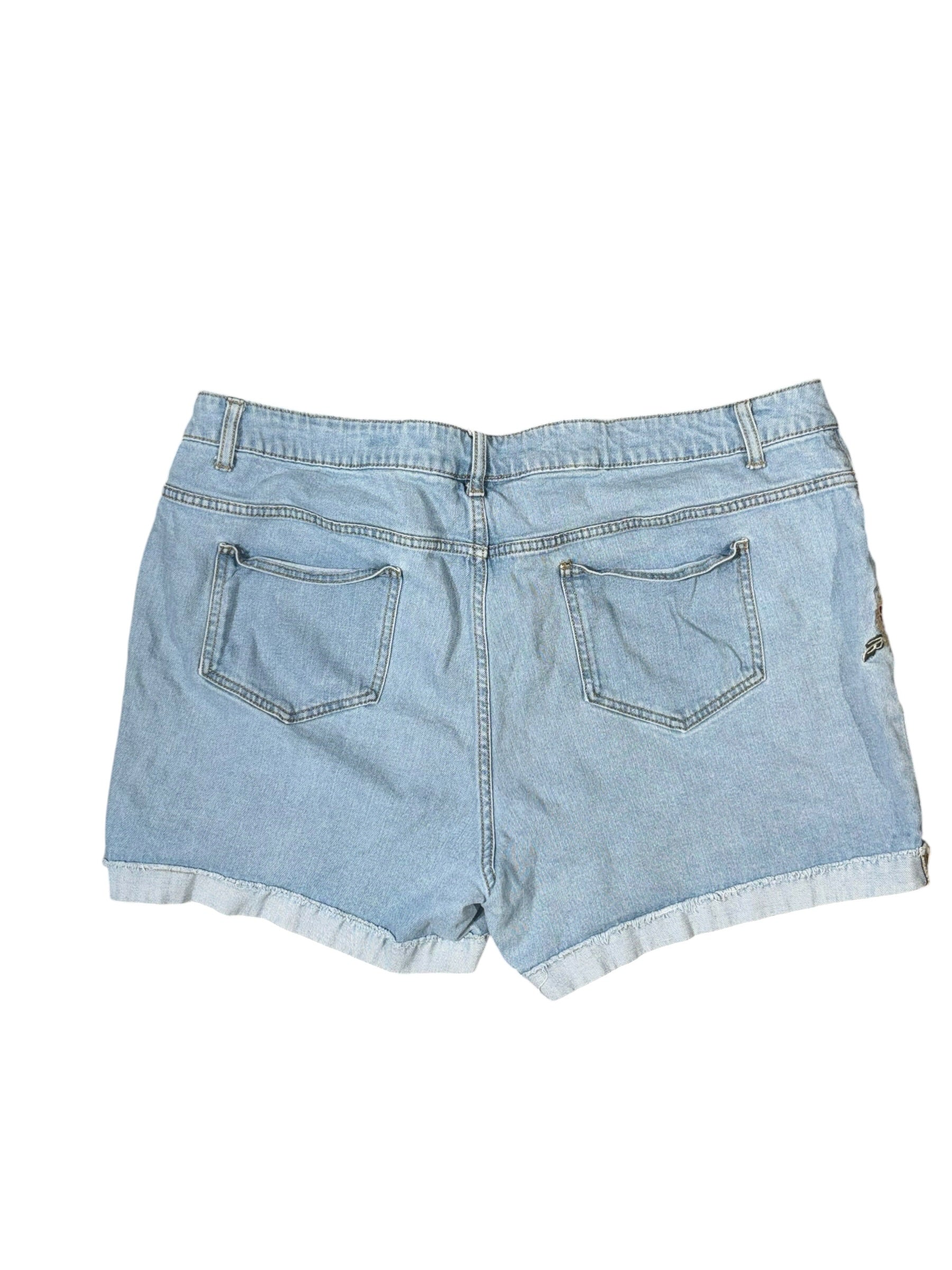 blue faded glory floral denim shorts, 22