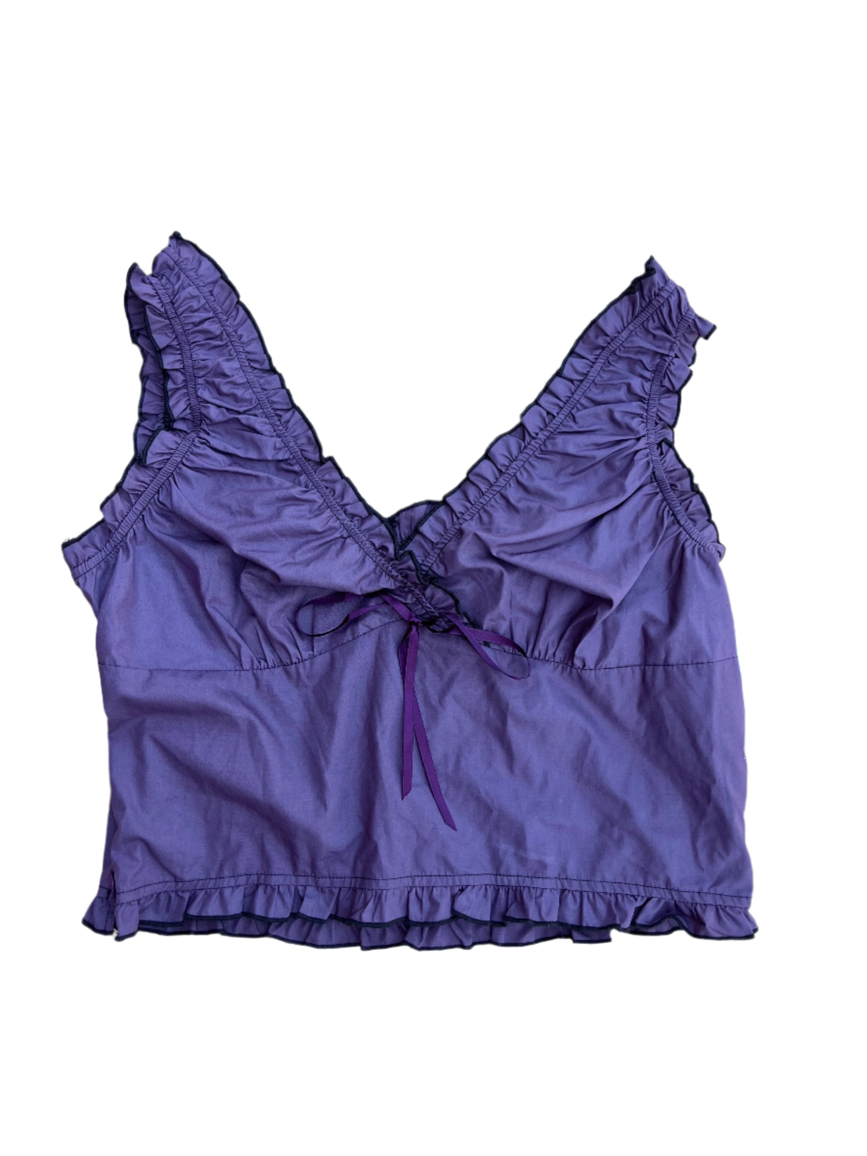 Purple Cider Ruffle top, XL
