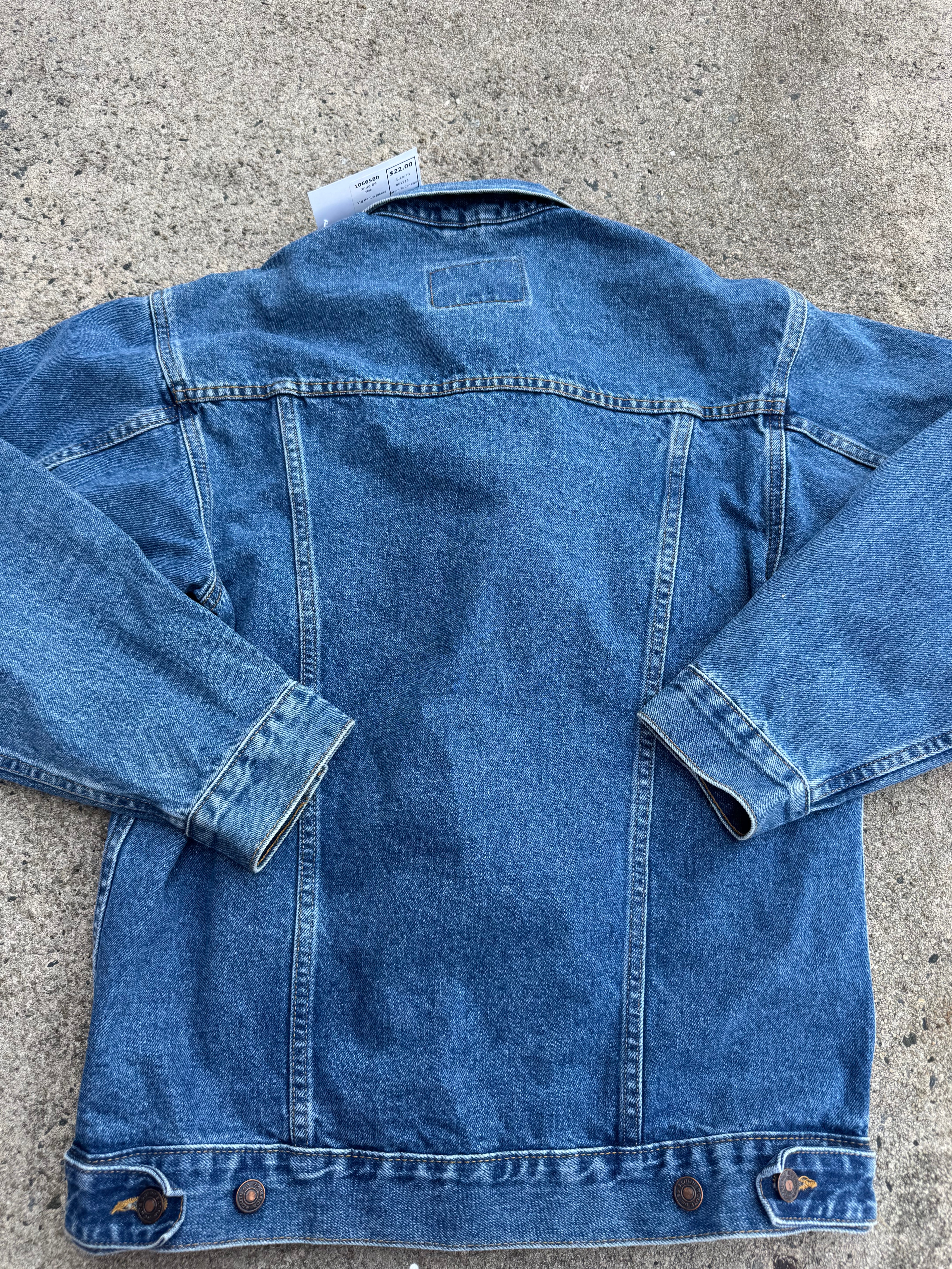 blue route 66 vtg denim jacket, m