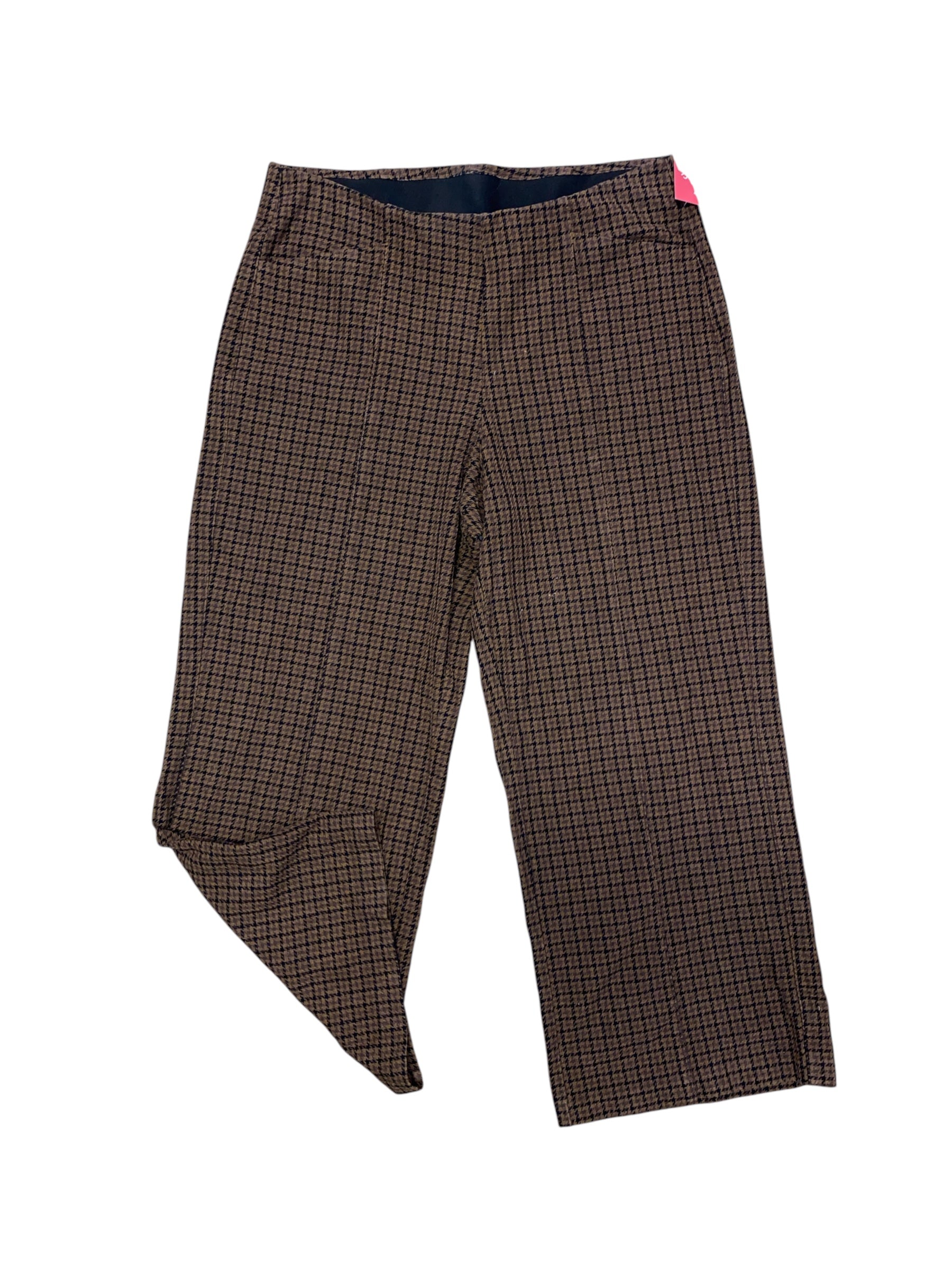 Brown black Old navy Houndstooth wide leg pants, XL