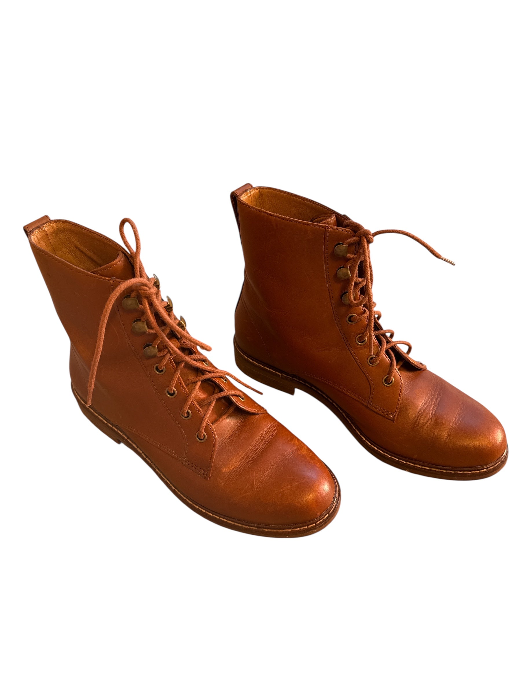 brown madewell boots, 7