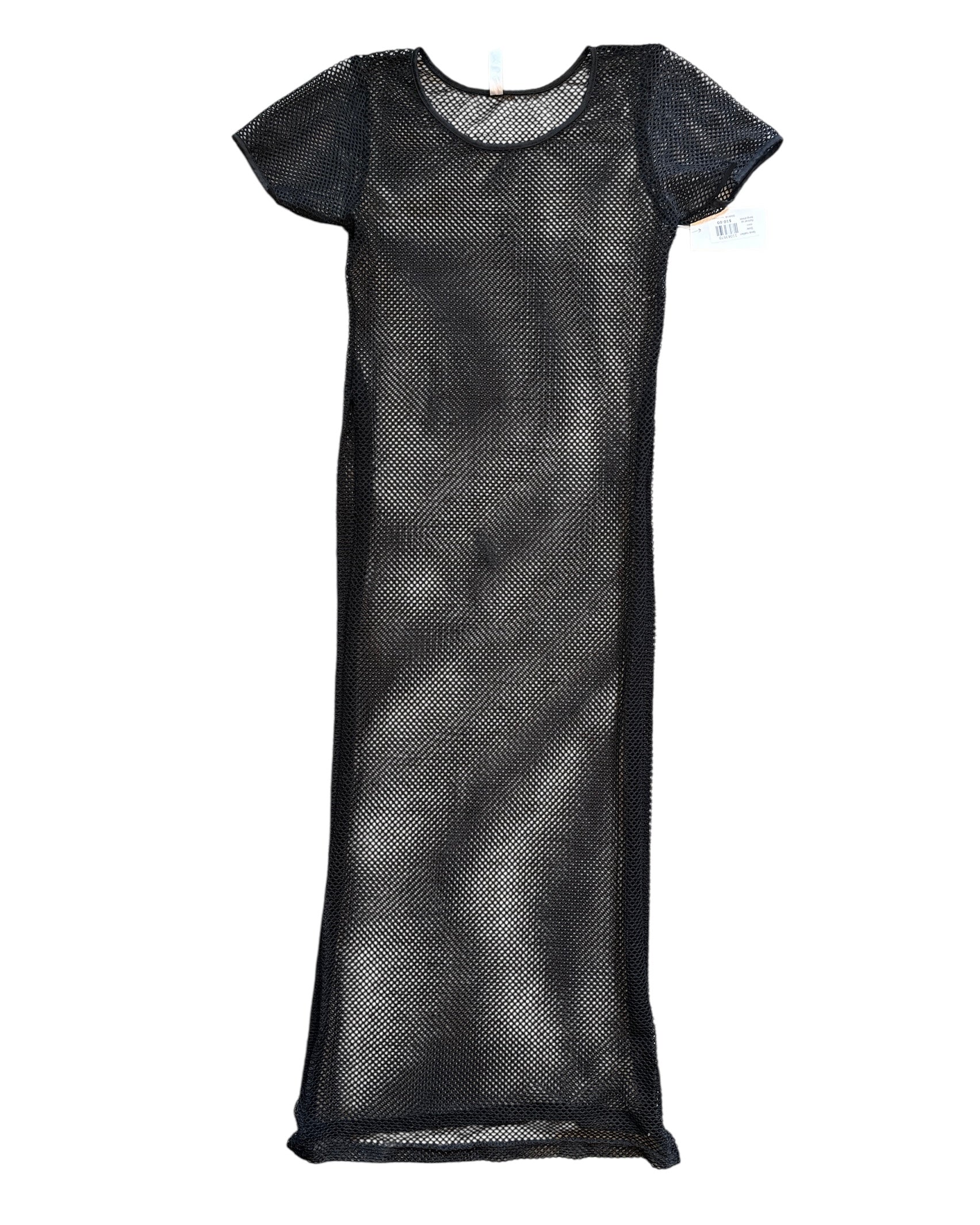 black love nation fishnet ss long dress