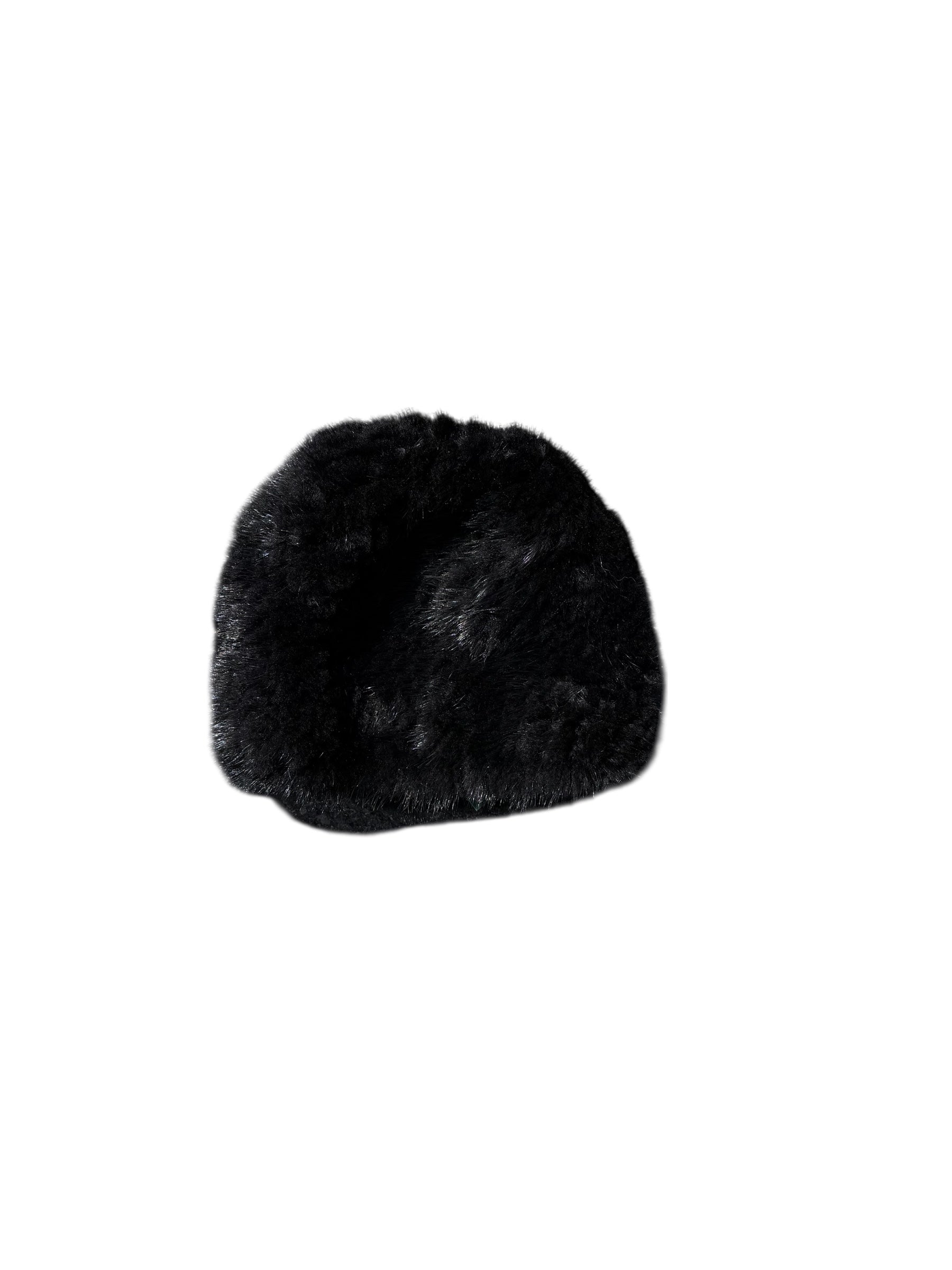 Black  Faux fur hat