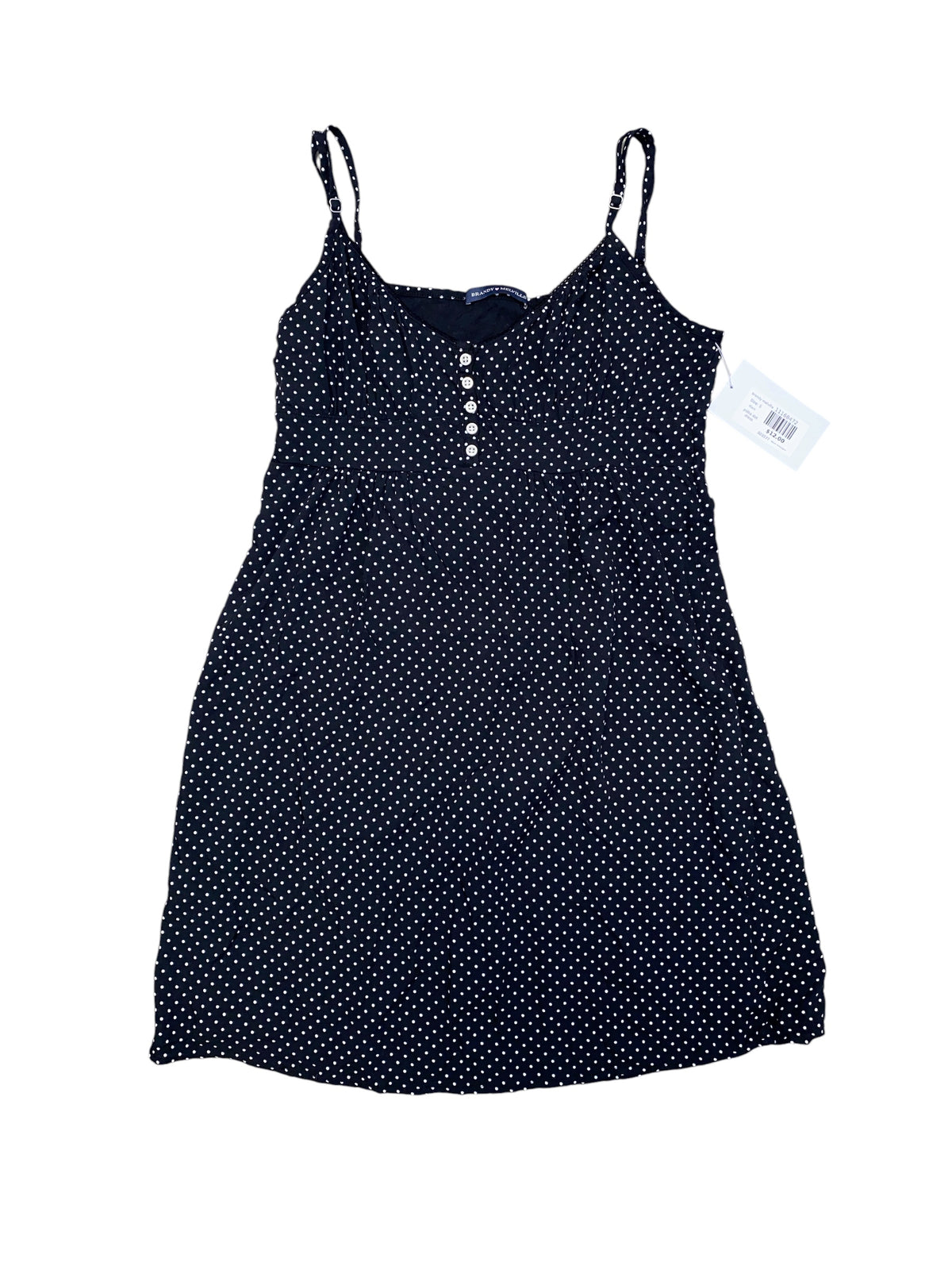 black brandy melville polka dot dress, S