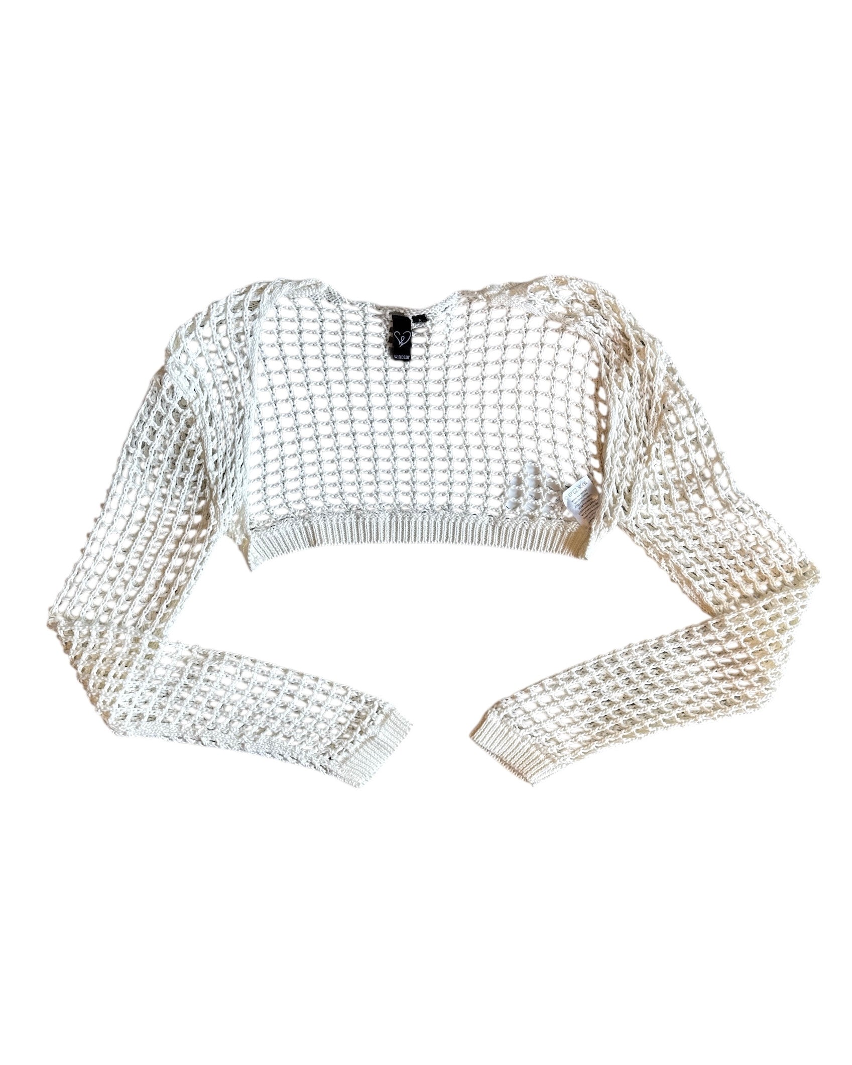 white windsor crochet shawl, s