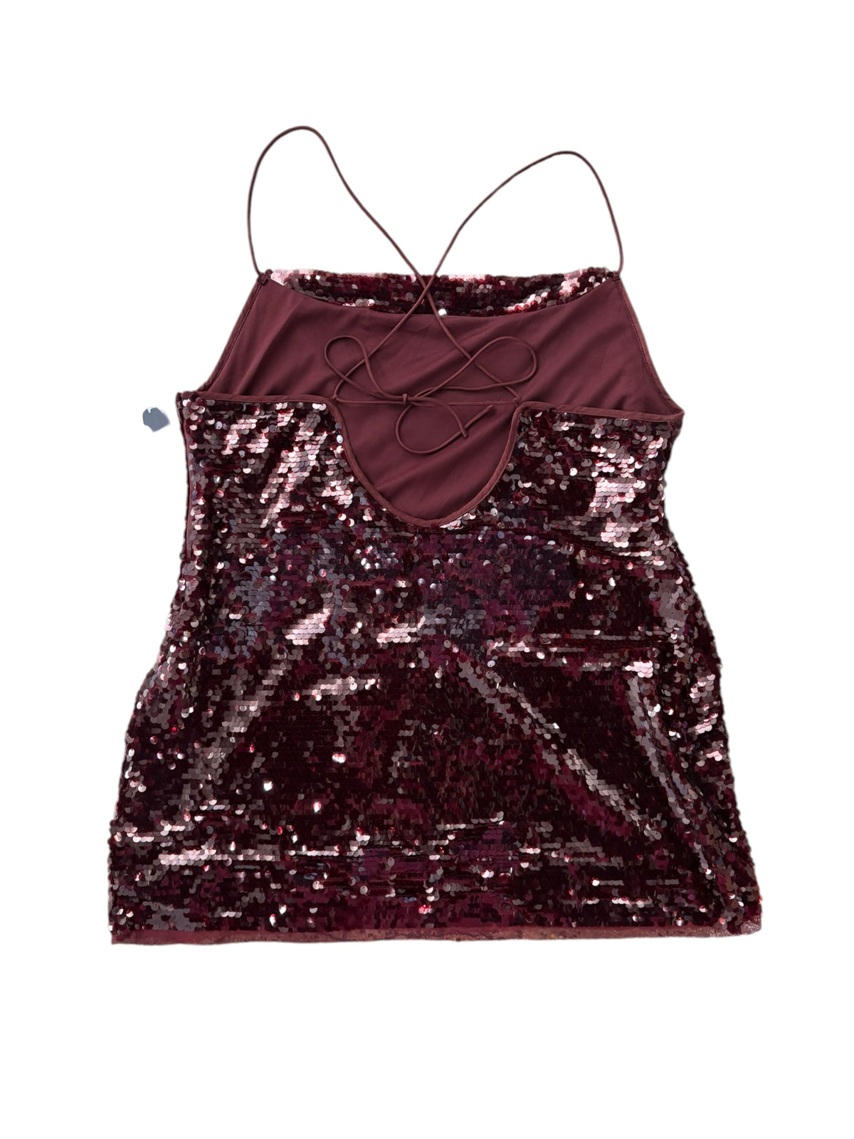 maroon wild fable sequin cowl neck, 2x