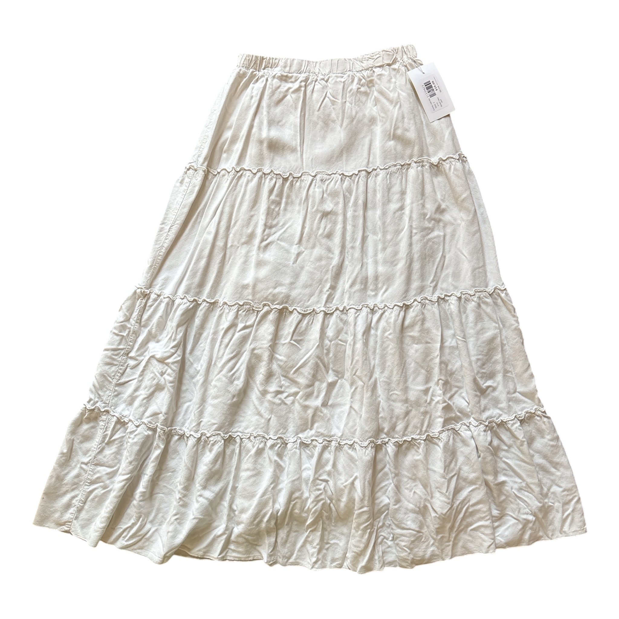 white brandy melville tiered maxi skirt, s