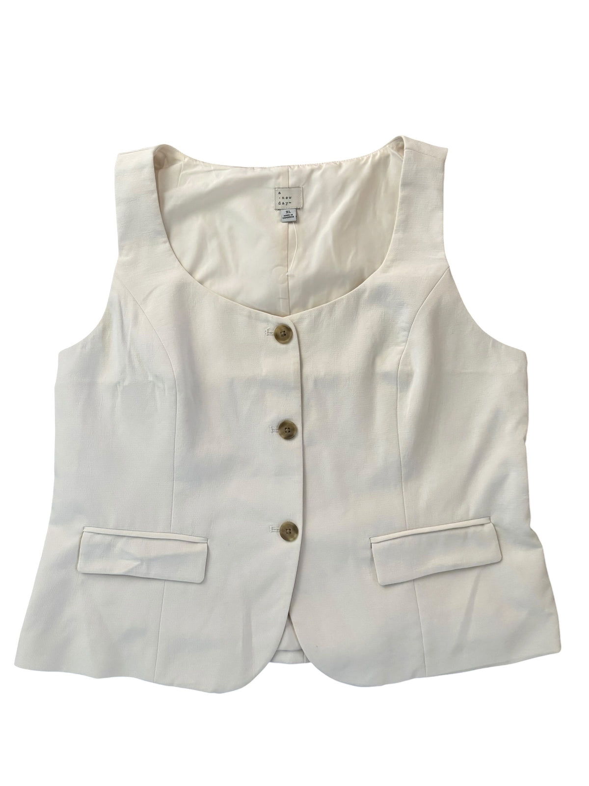 Cream a new day Vest top, XL