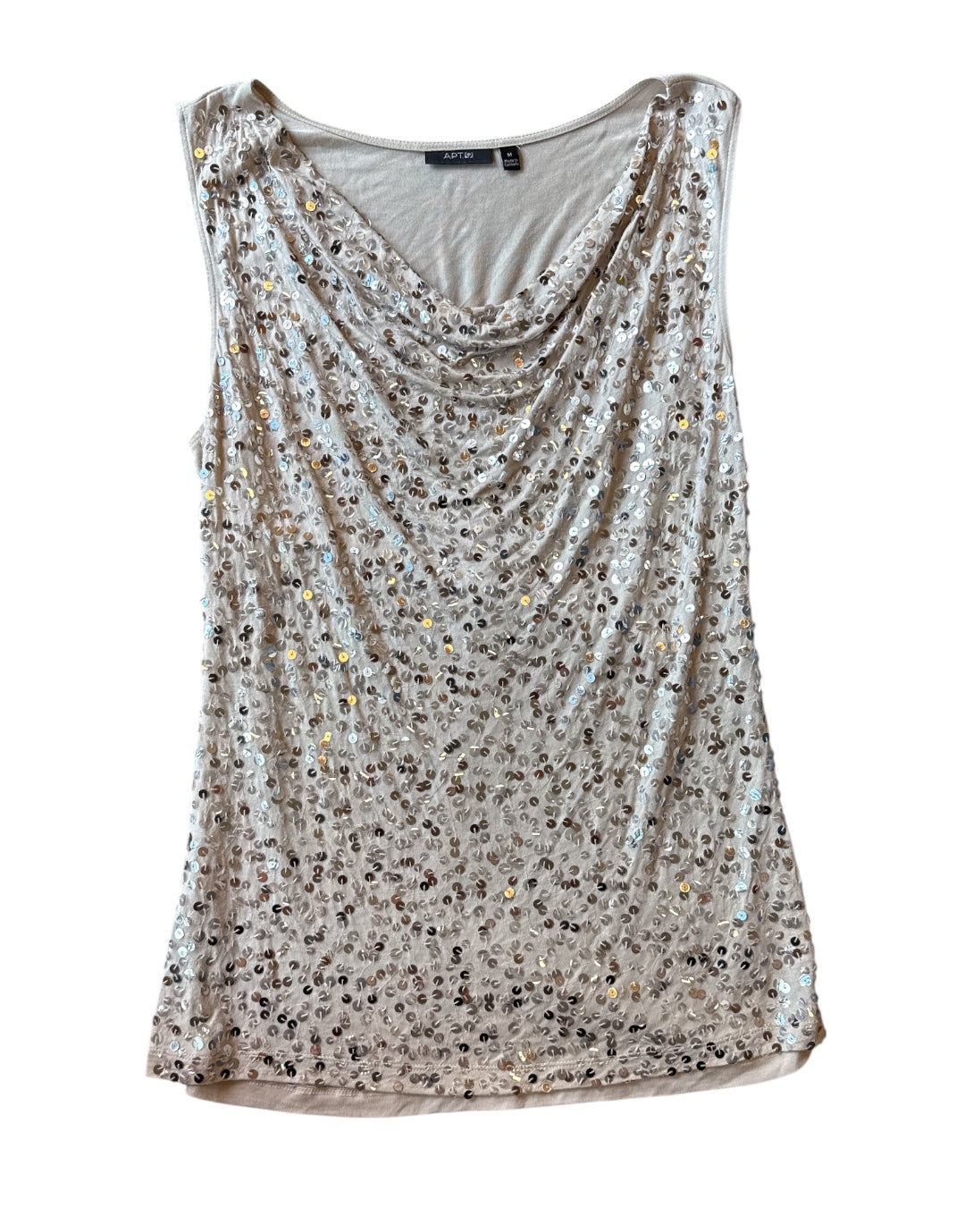 Gold Apt 9 Sequin tank, M