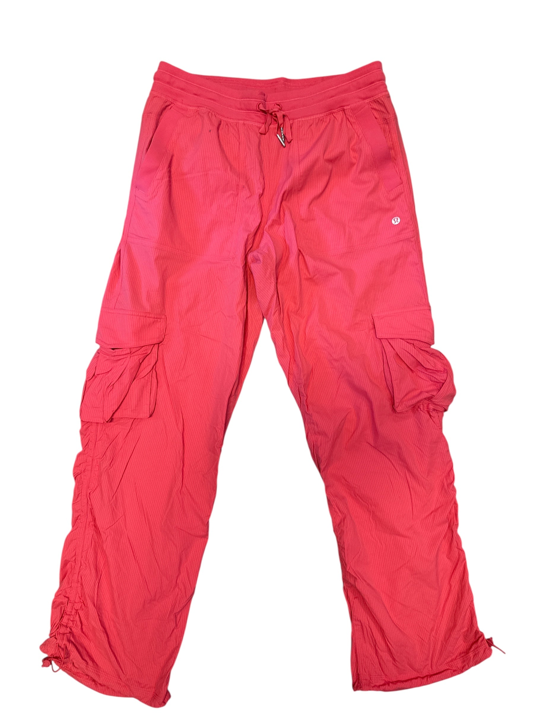 Coral lululemon cargo joggers, med