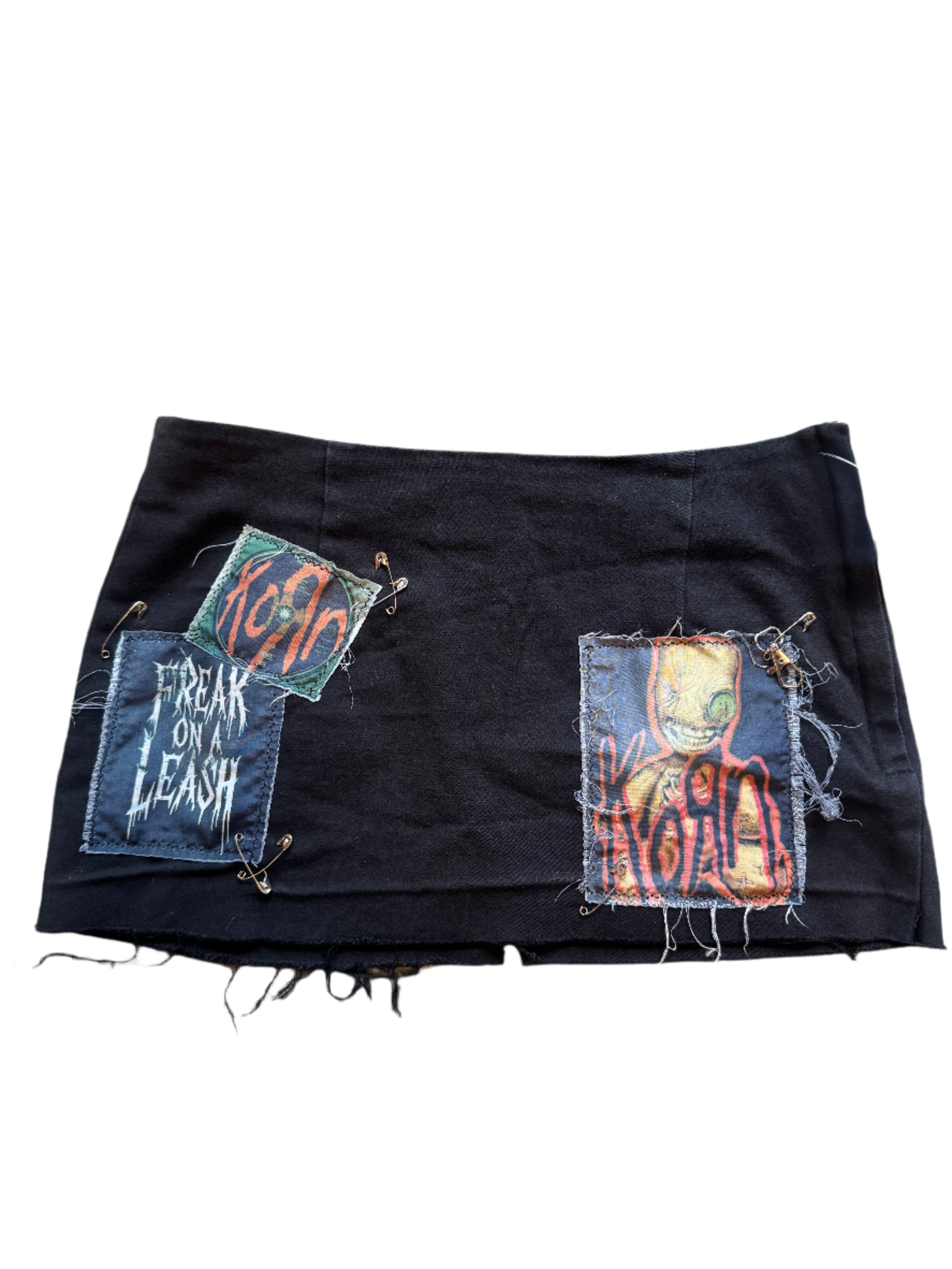 black harve benard upcycled mini skirt, 10 (fits like M)