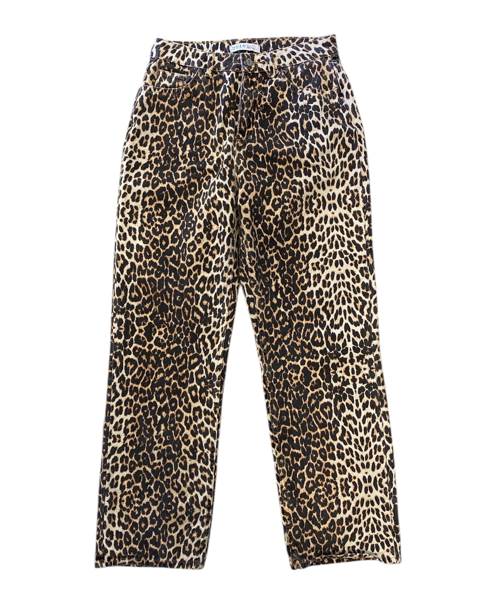 Brown black  Animal print pants, 6