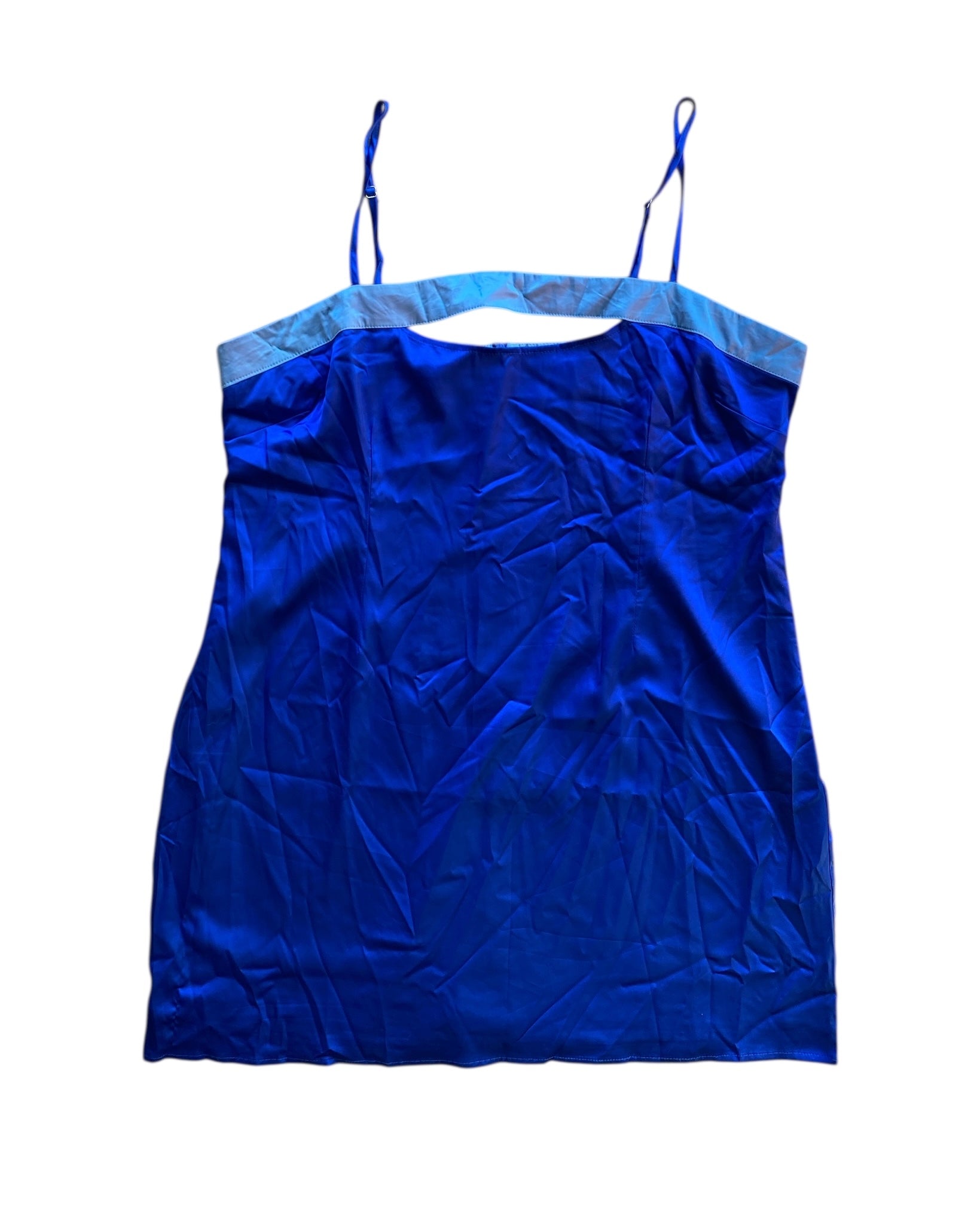 royal blue peppermayo satin cami midi dress, 18