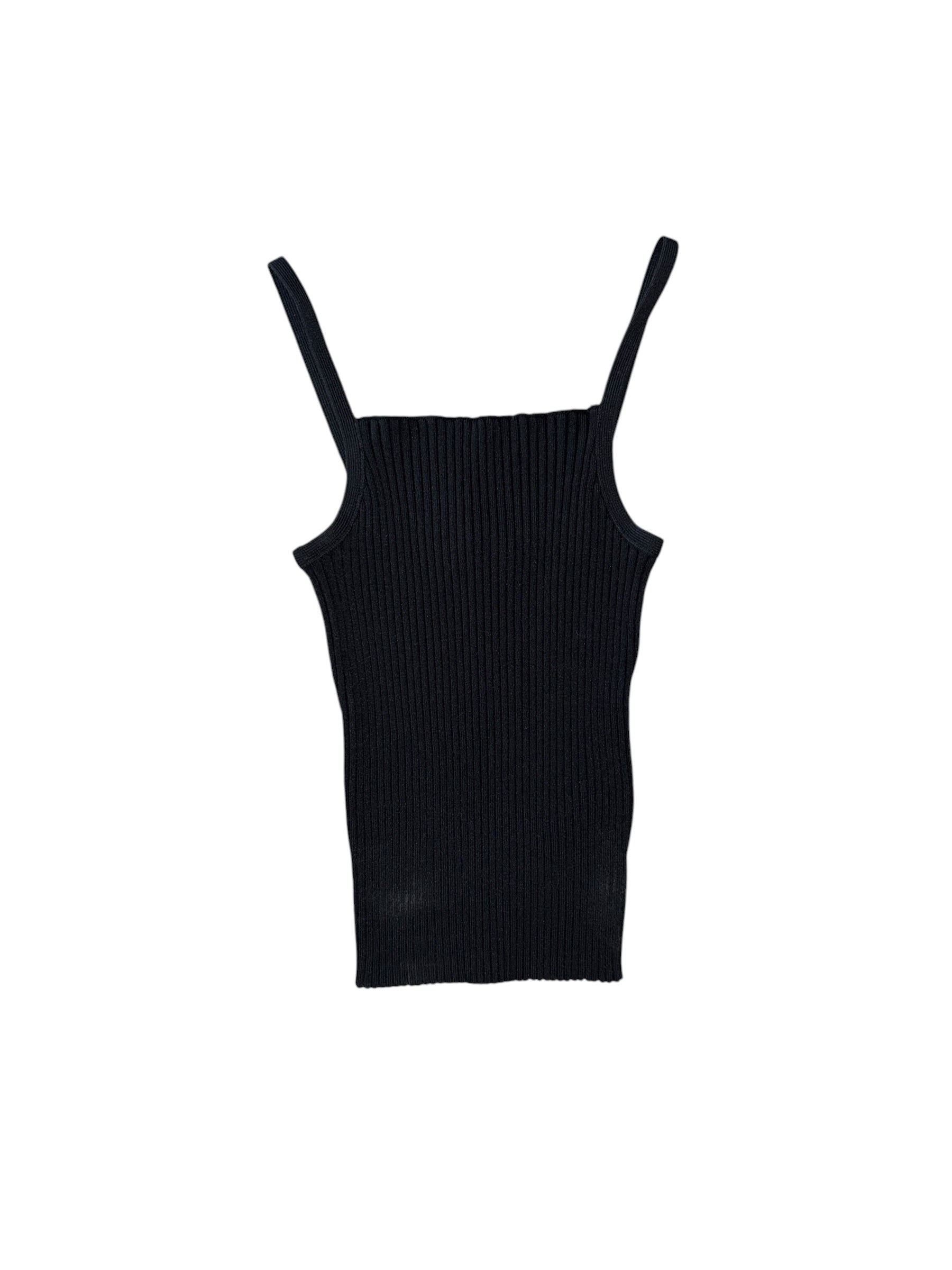 black gap ribbed crop cami, xs