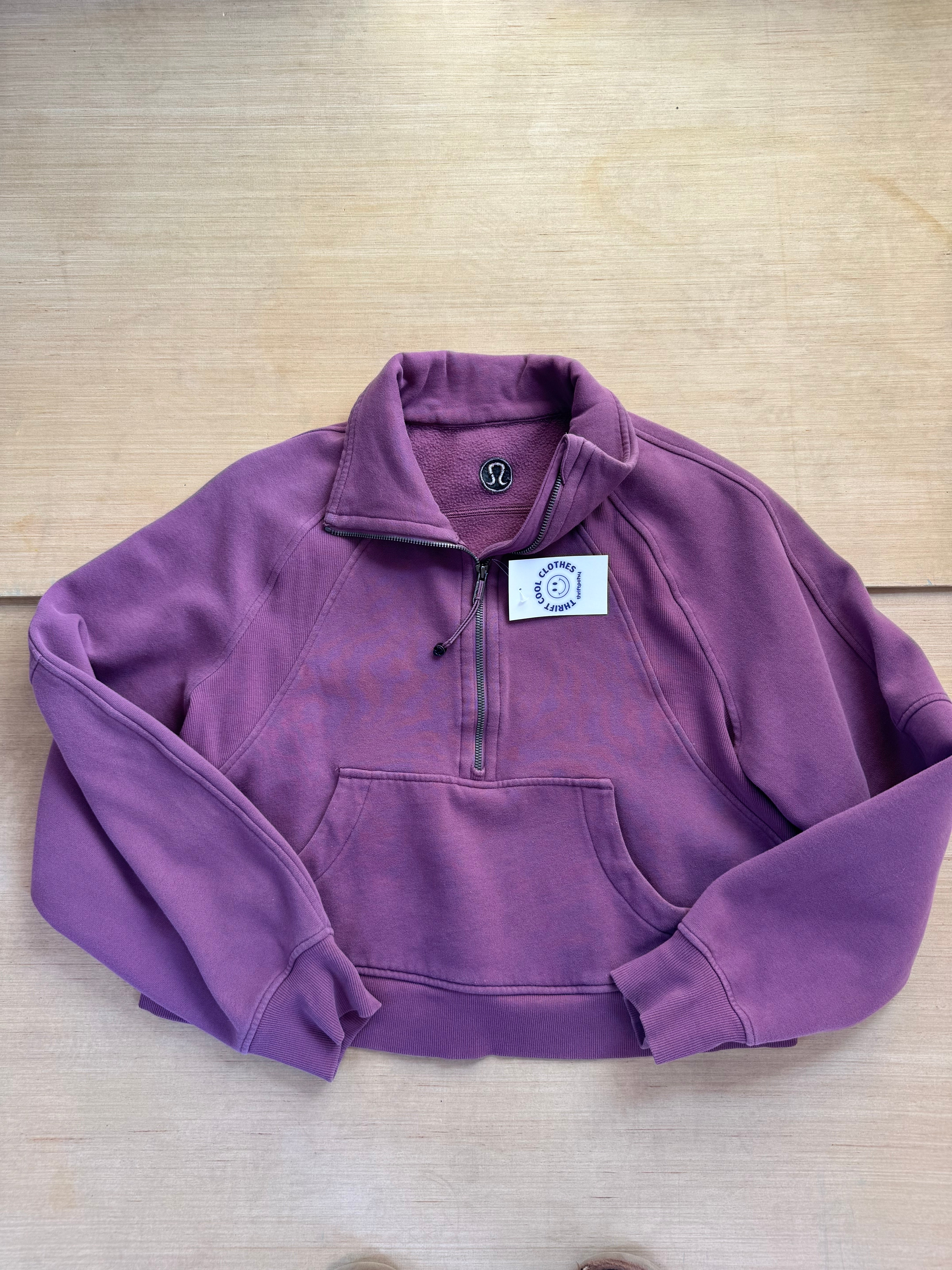 mauve Lululemon Scuba zip, 8