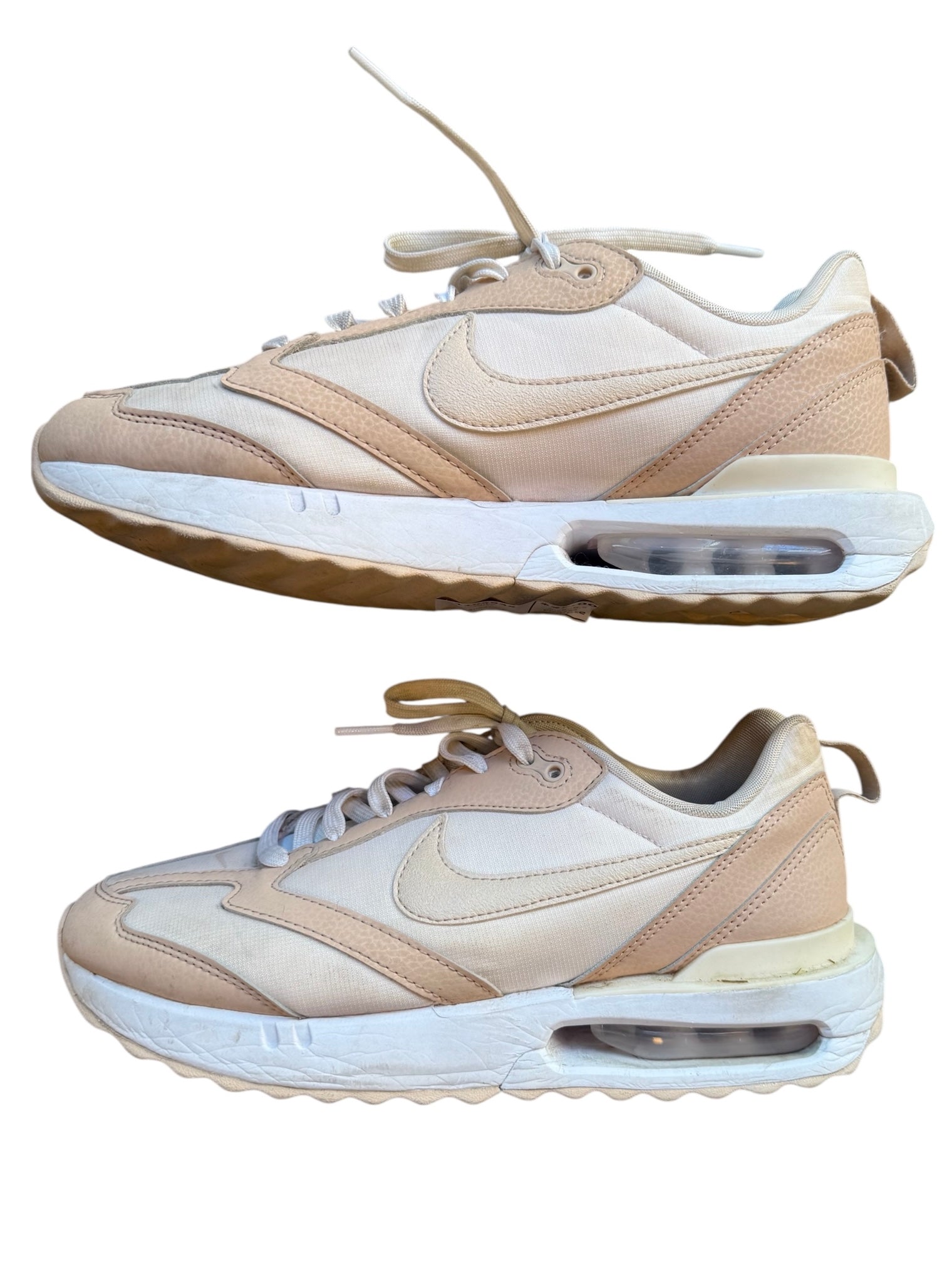 beige nike sneakers, 9.5 women's