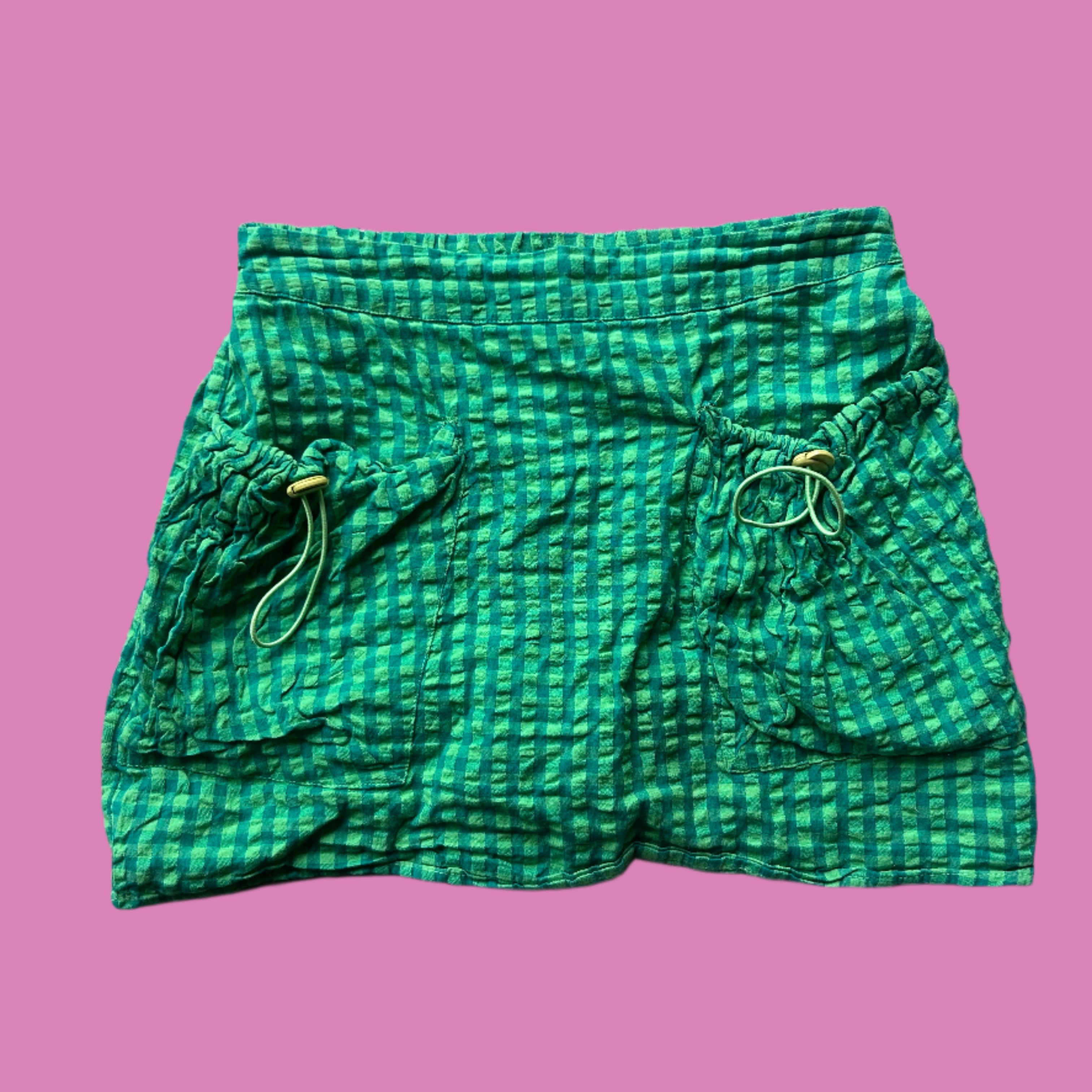 Green Asos Gingham mini skirt, 6