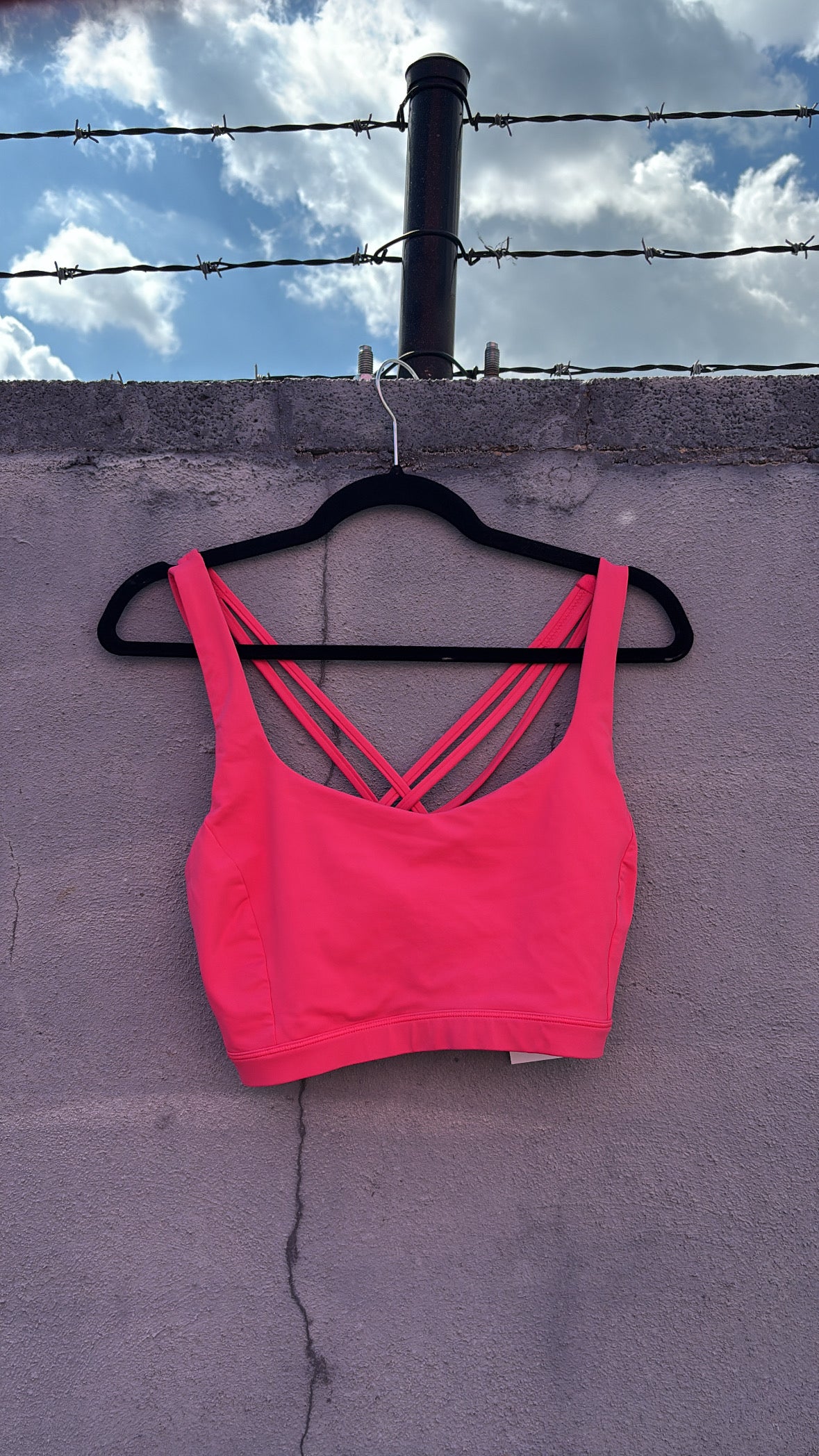 pink lululemon Strappy back bra 14