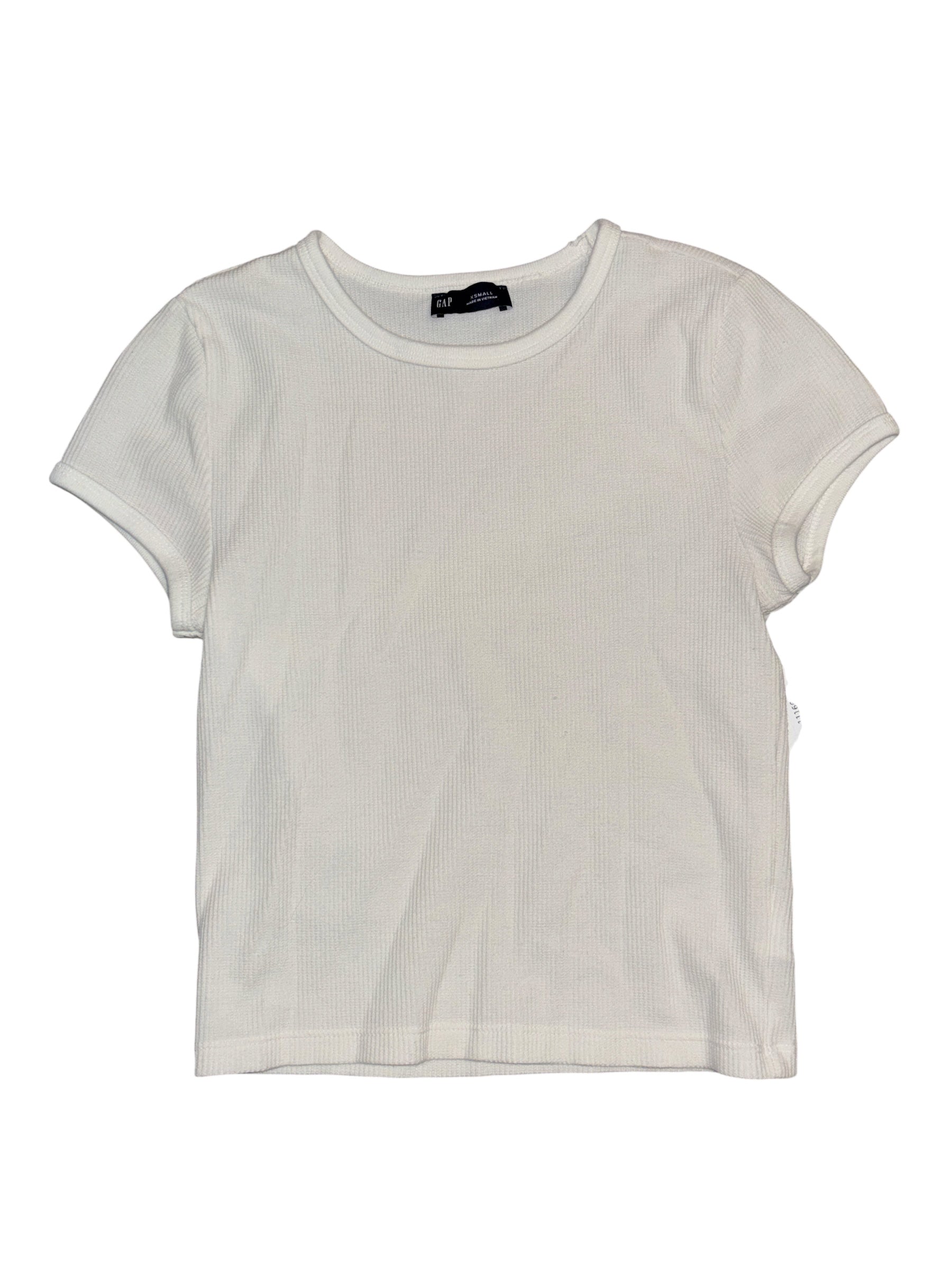 white gap wafflknit ss tee, xs