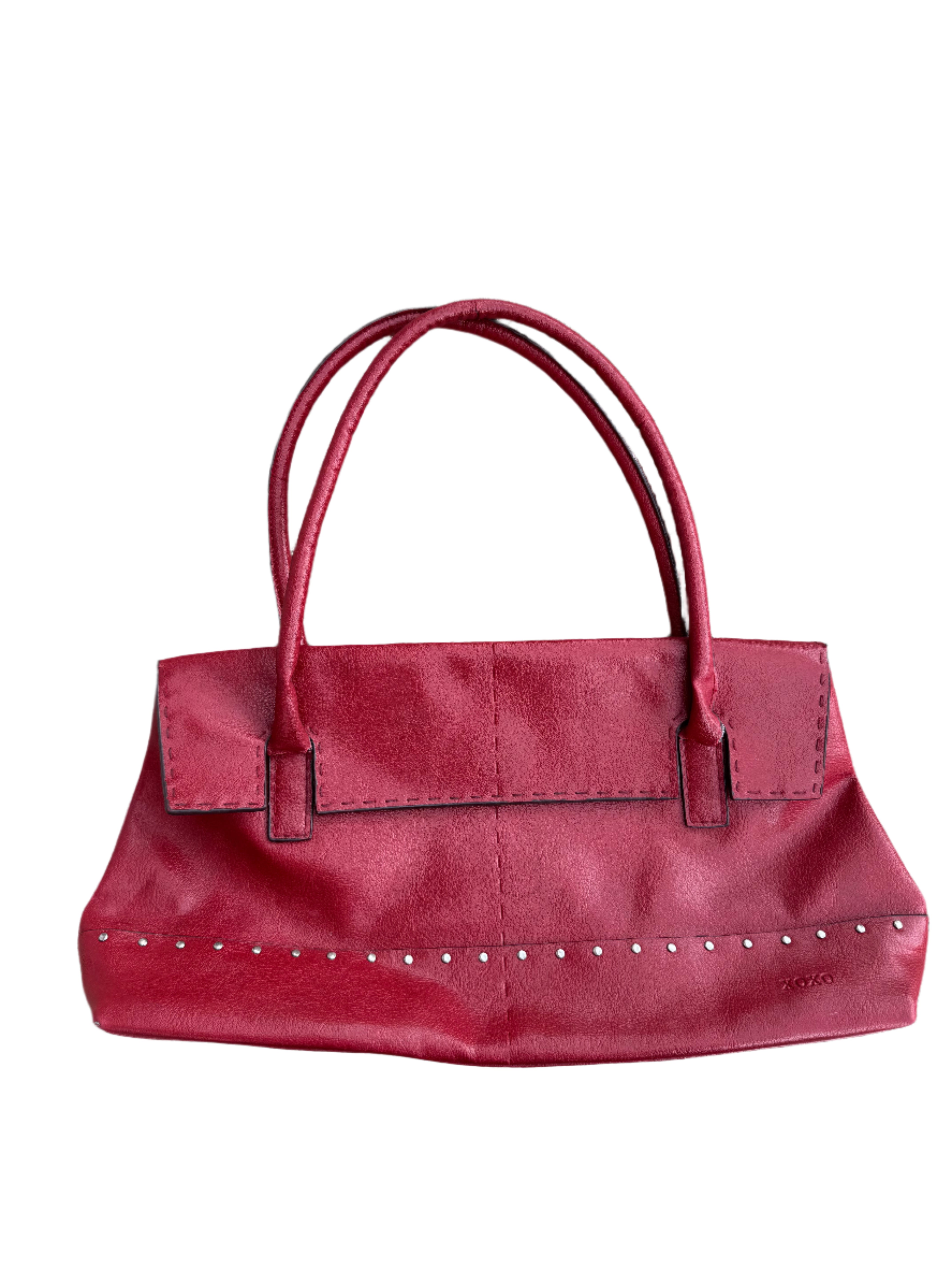 Red Xoxo Bag w/ mini studs