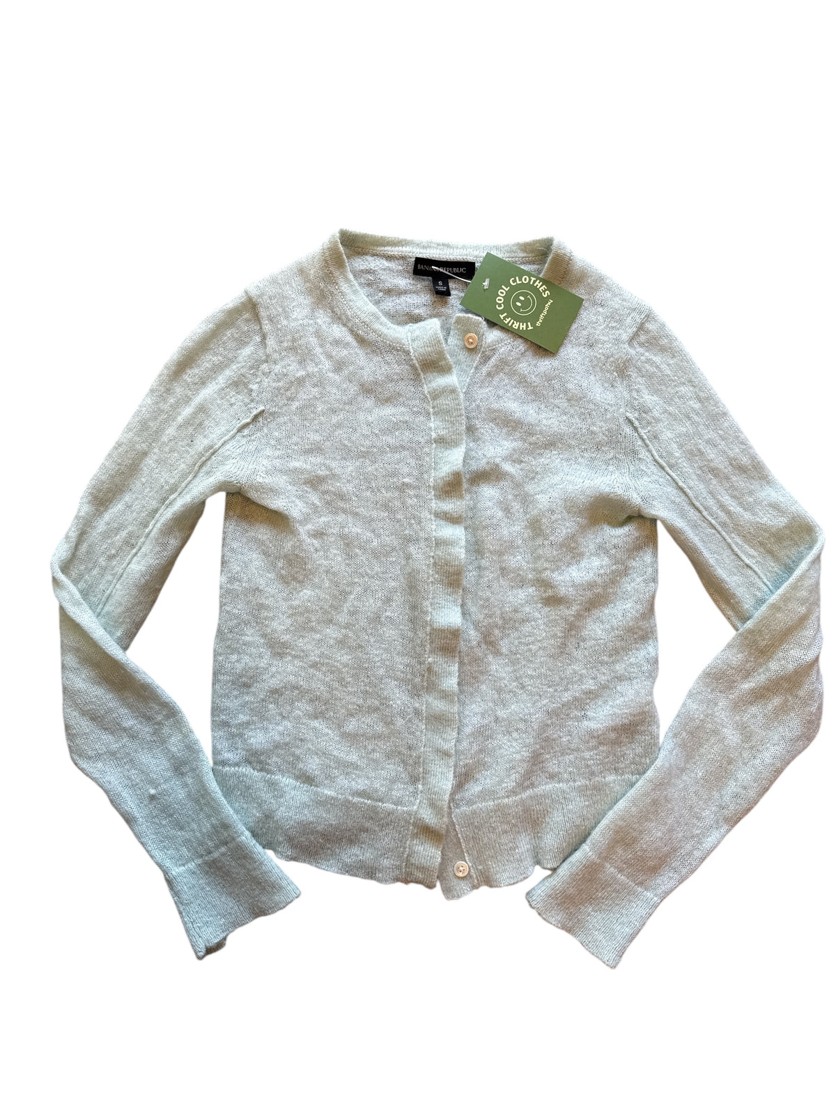 mint banana republic ls button down cardigan, s