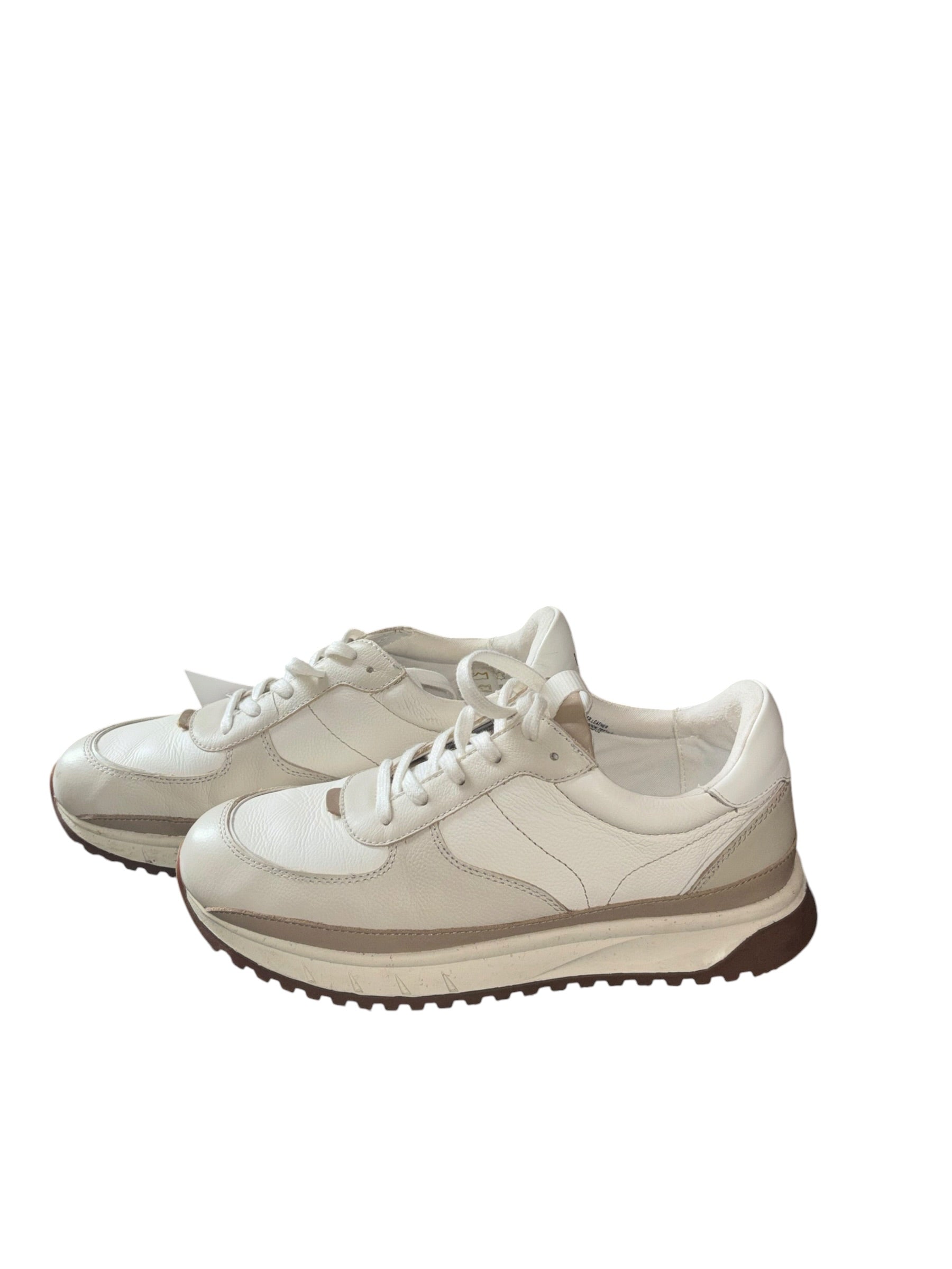 cream tan madewell platform sneakers, 9