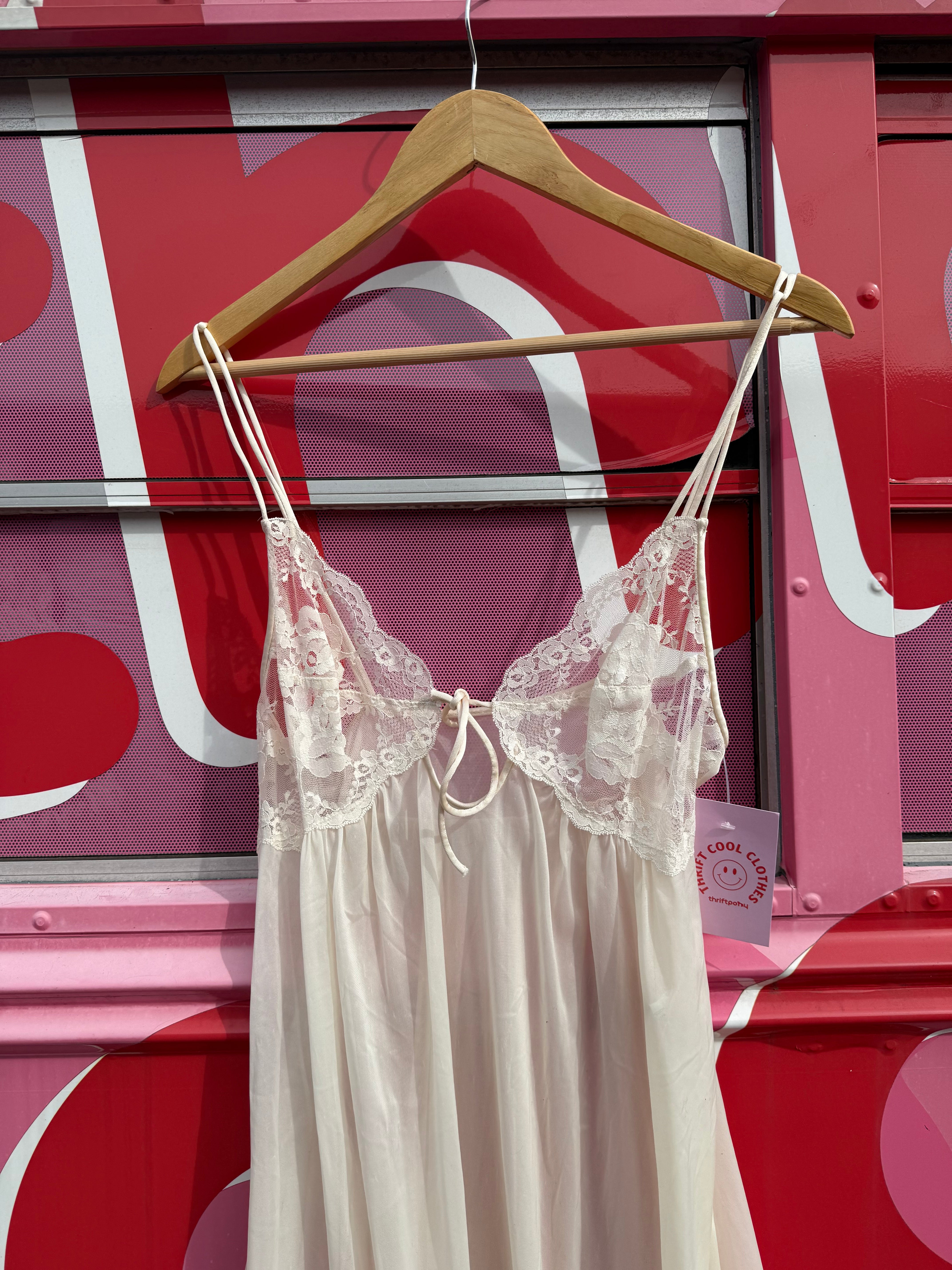 Yellow  Lace cup maxi slip S