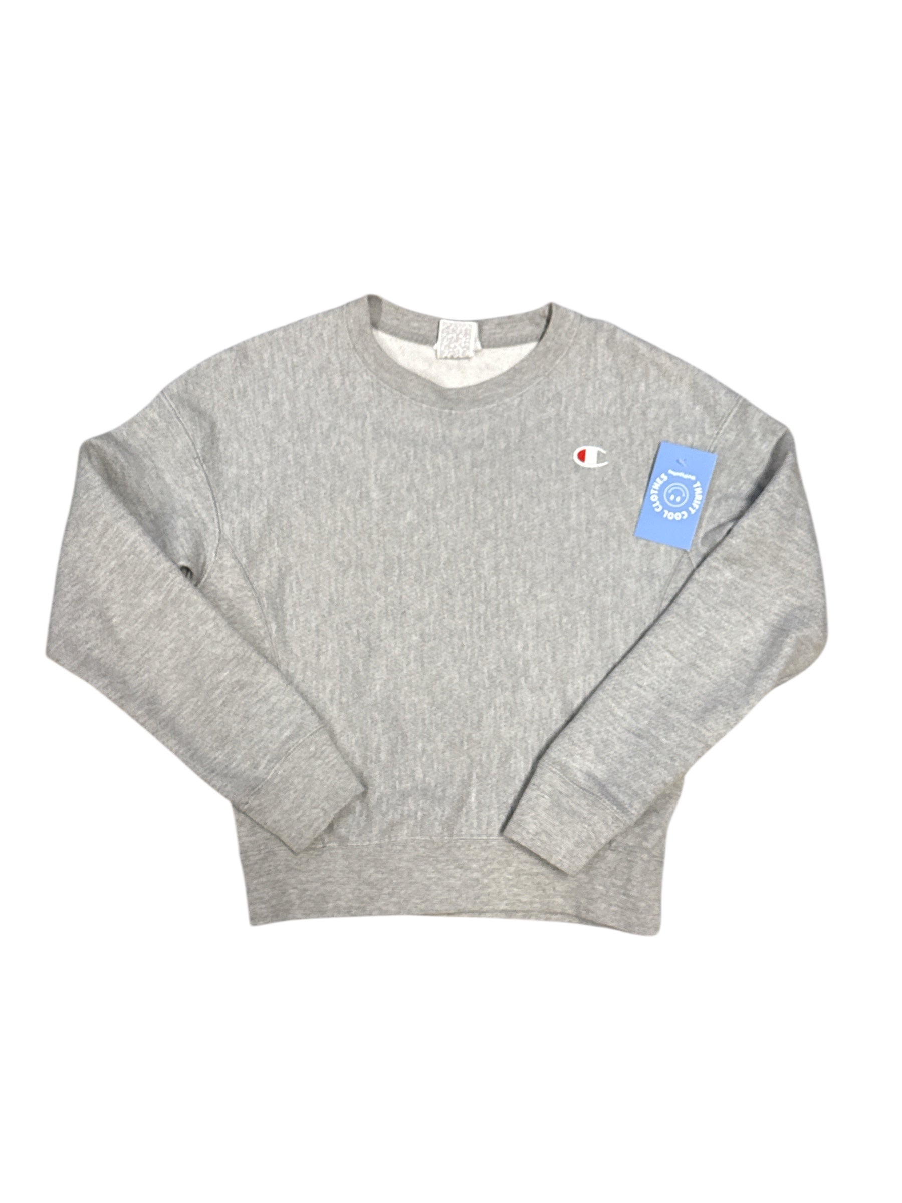 grey champion reverse weave blank crewneck, xs
