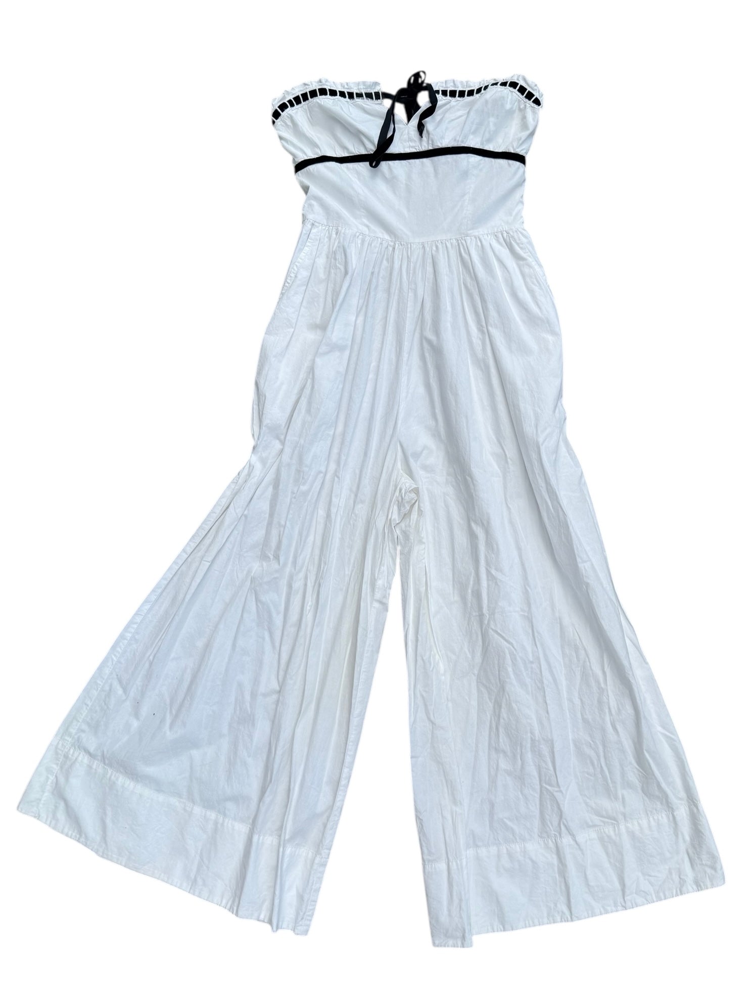 white/black maeve ribbon detail jumpsuit, 00
