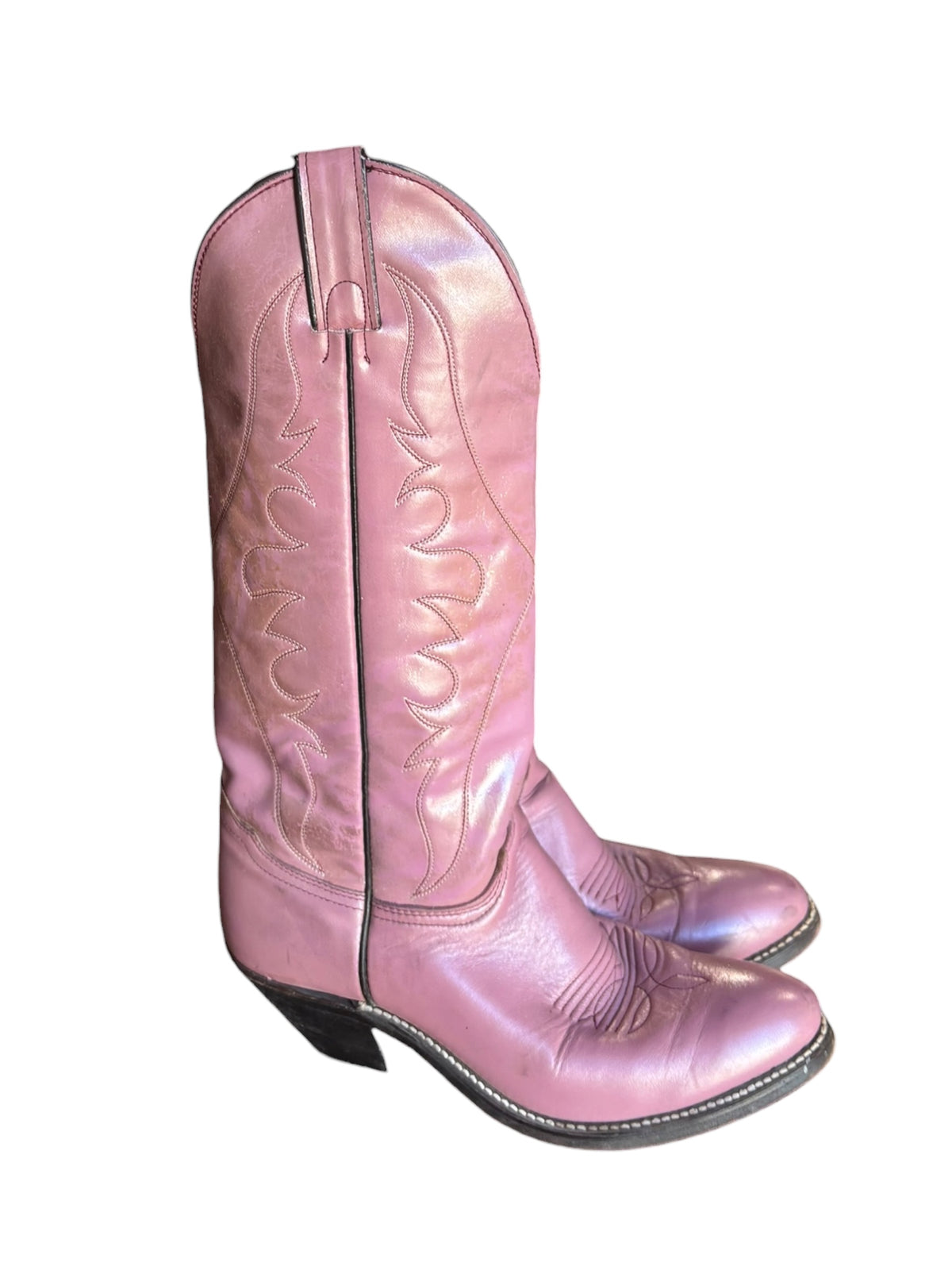 pink  cowgirl boots, 7