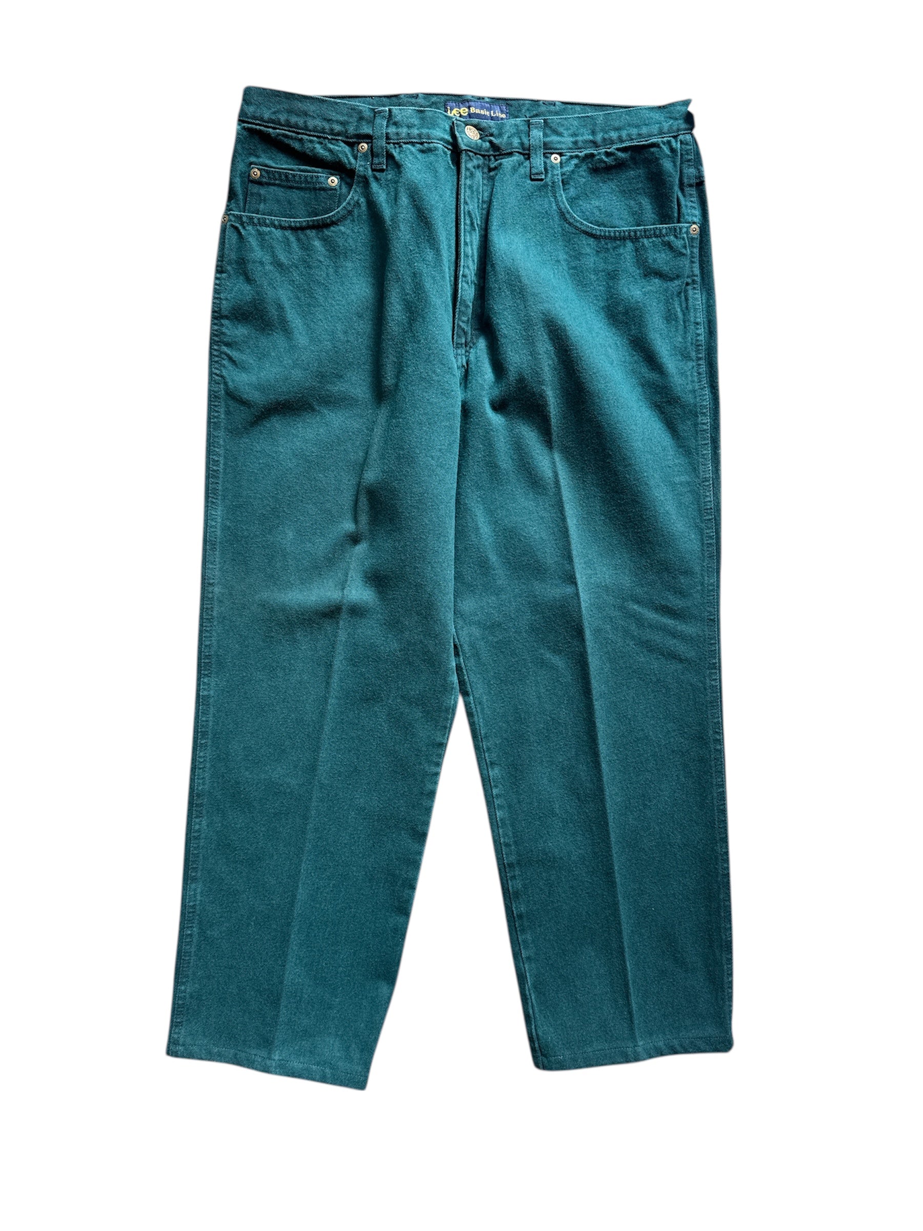 dark green lee straight jean, 38 (fits like womens 12-14)