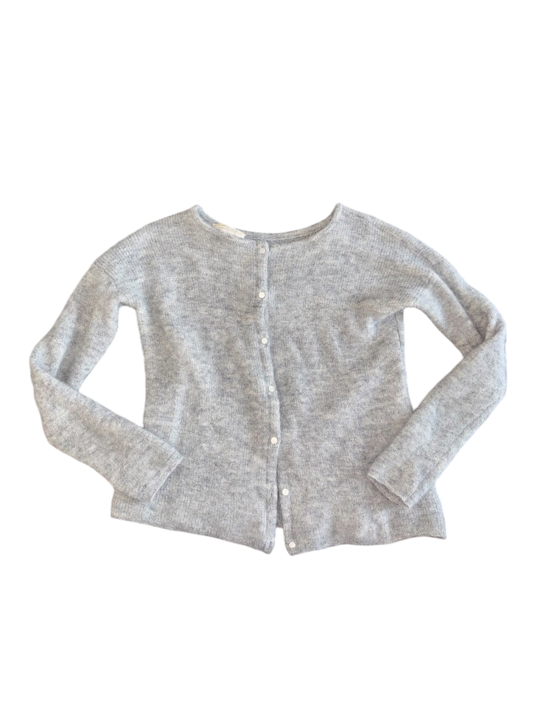 gray la maille sezane mohair blend cardigan, xs