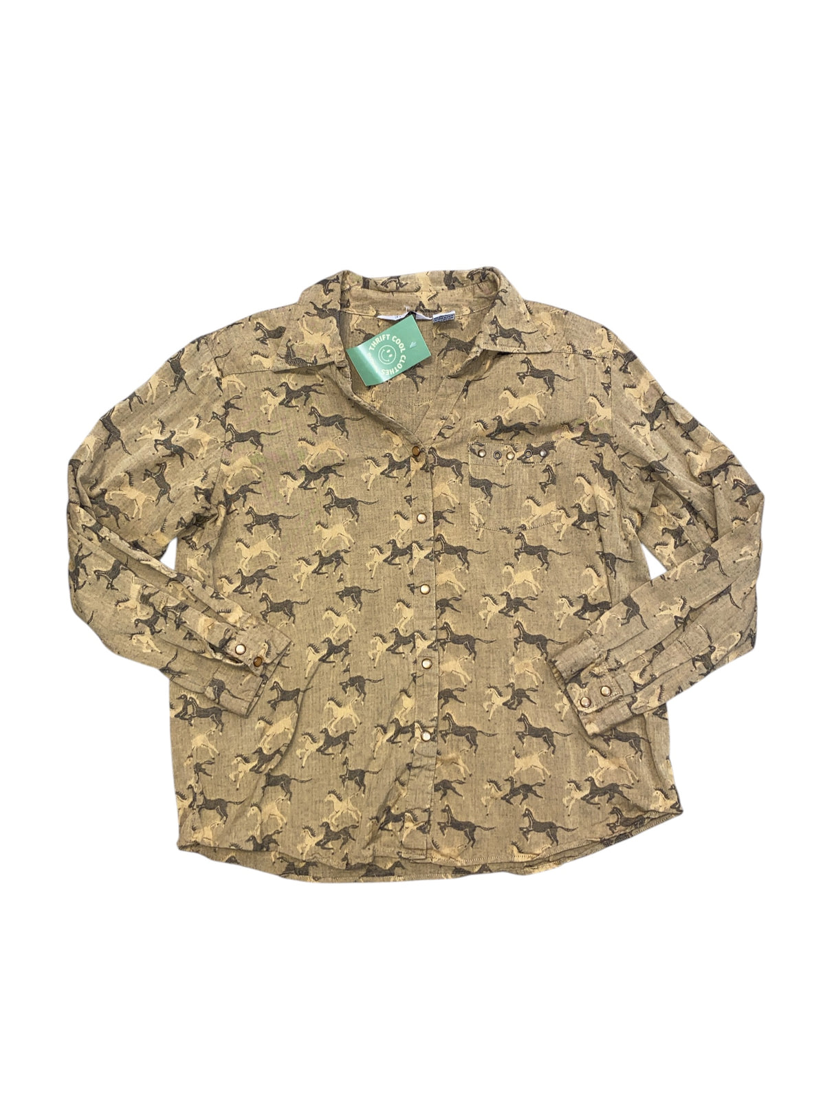 tan keren hart horse ls button down, XXl