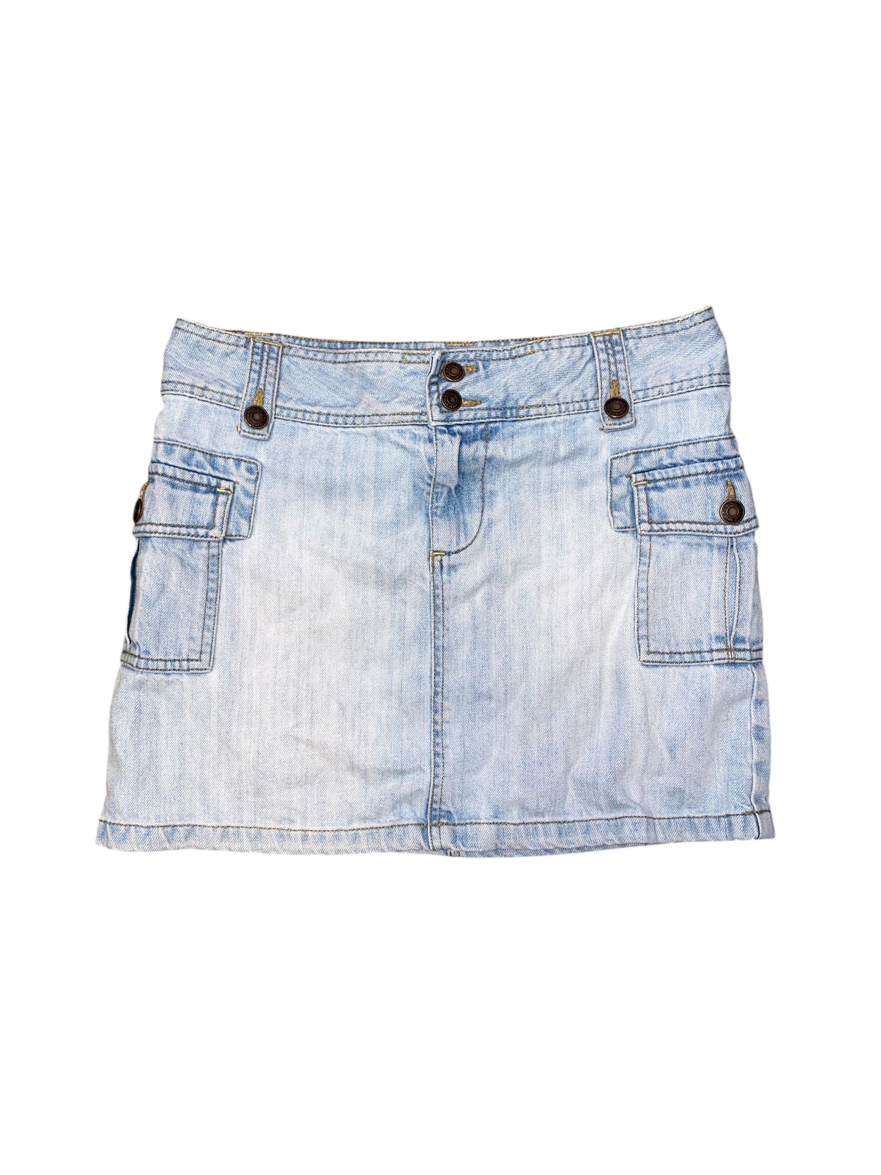 blue old navy denim cargo skirt, 4