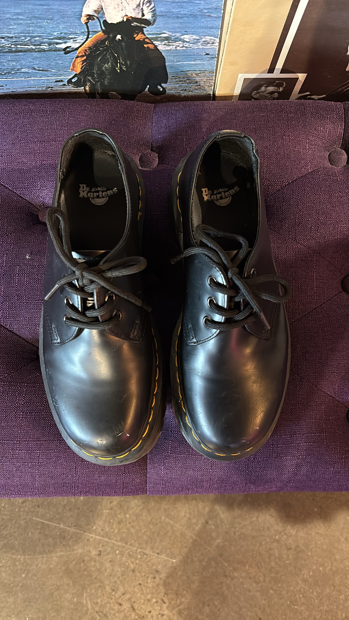 black Dr marten platform oxfords, 7