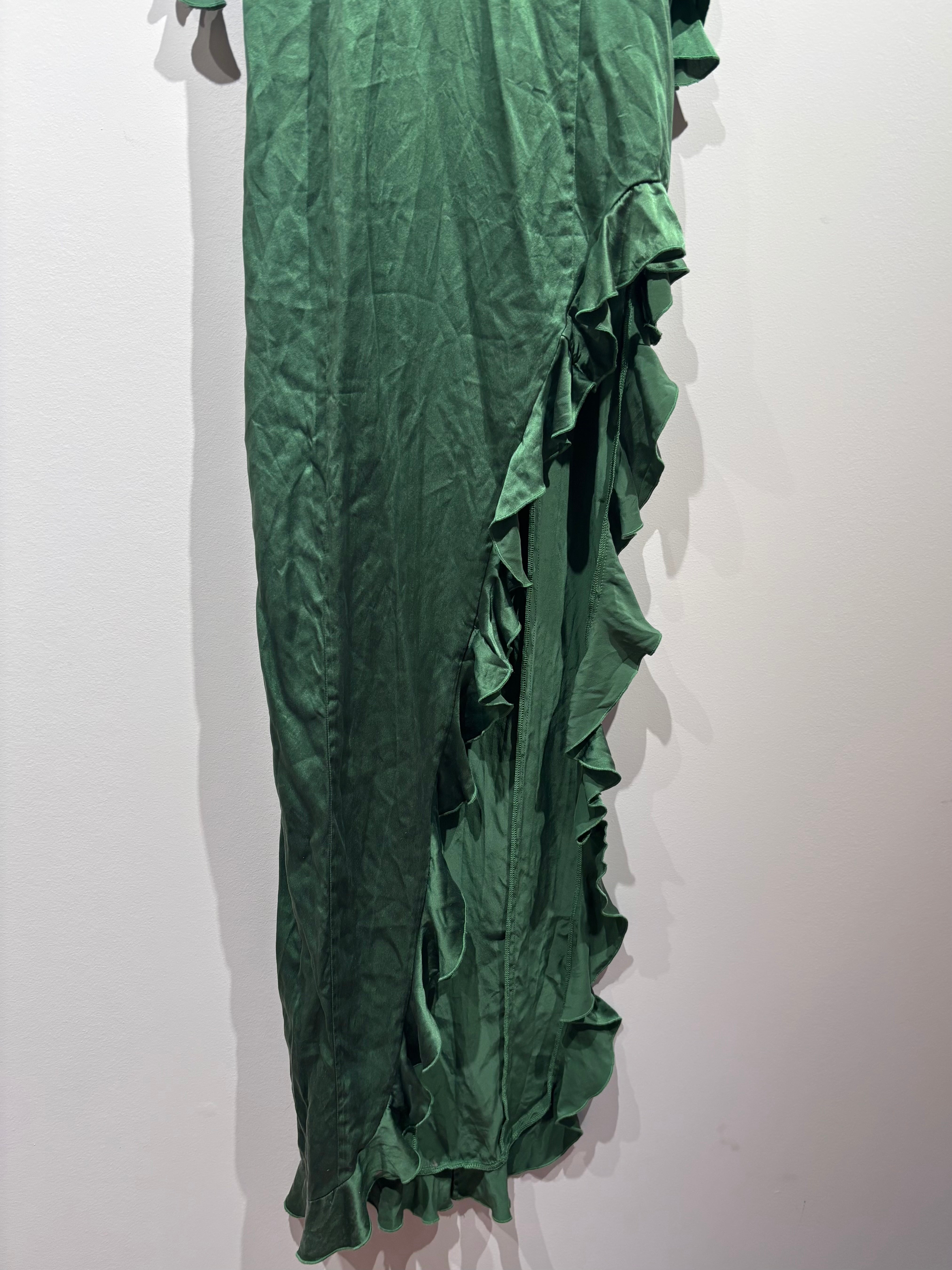 green amanda uprichard jelly fish dress, xs